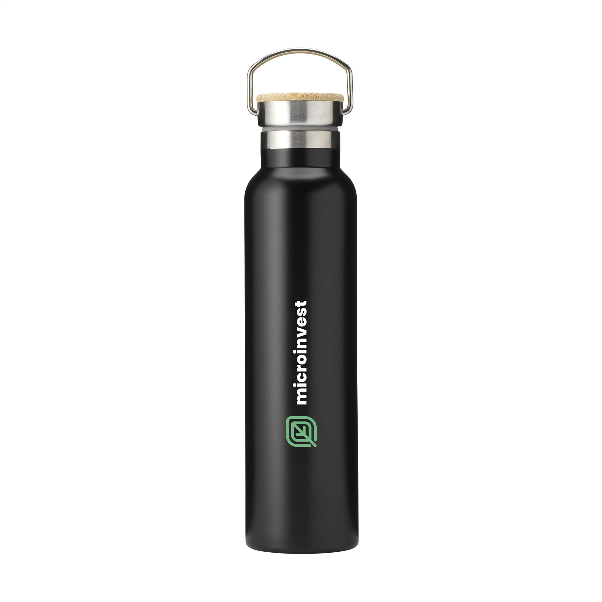 Thermosfles RVS Vintage – 750 ml | Vacuüm geïsoleerd | Schroefdop met bamboe
