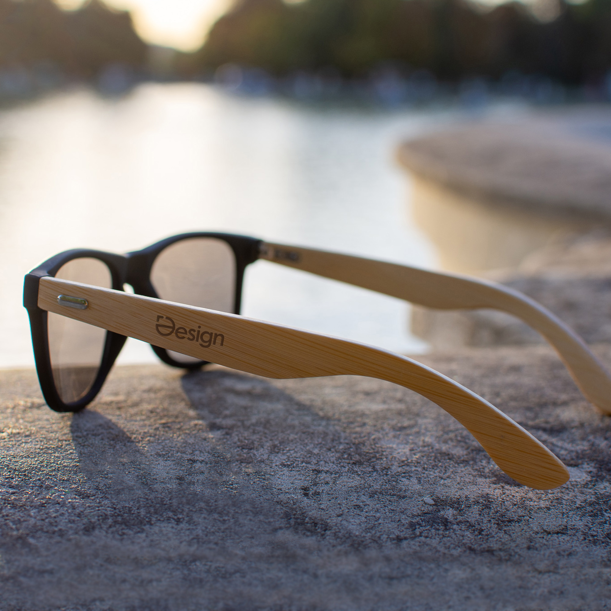 Sonnenbrille Retro | UV400 | Bambus | Gravur