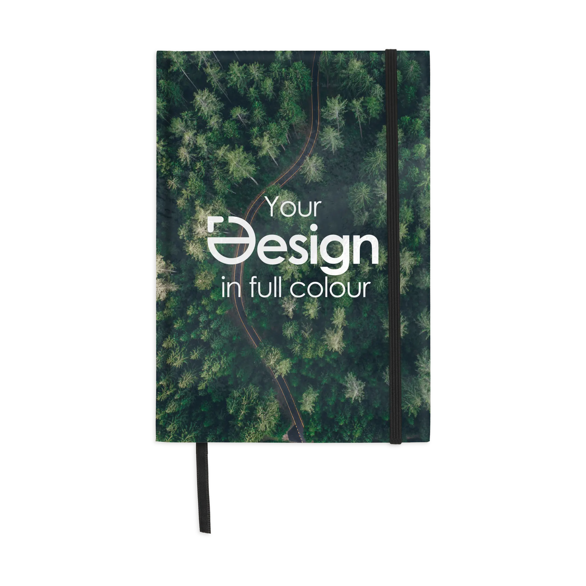 Carnet rigide mat – A5 | 25-100 pages | Logo en all-over | Impression personnalisée