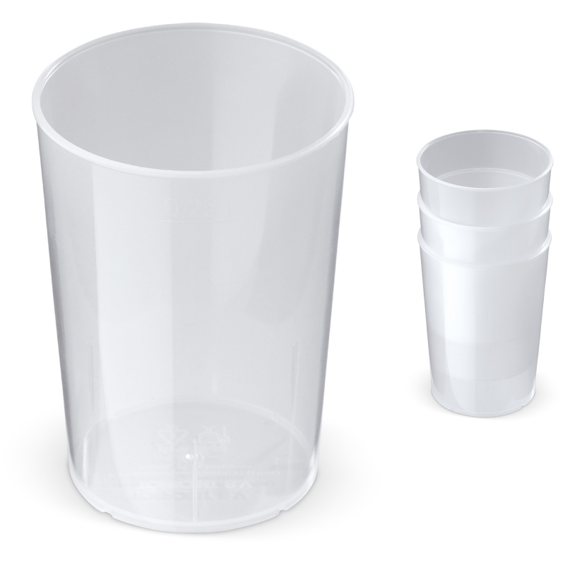 Trinkbecher Bavo Eco - 250ml | Transparent | Bio-PE | Recycelbar