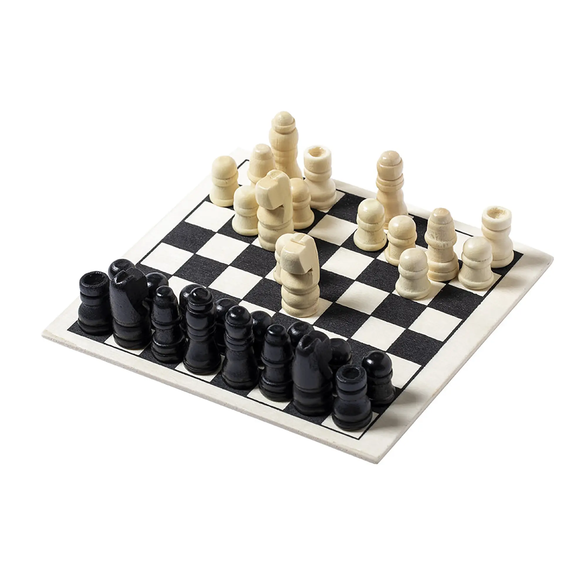 Coffret de jeux en bois |Trois en un | Couvercles coulissants