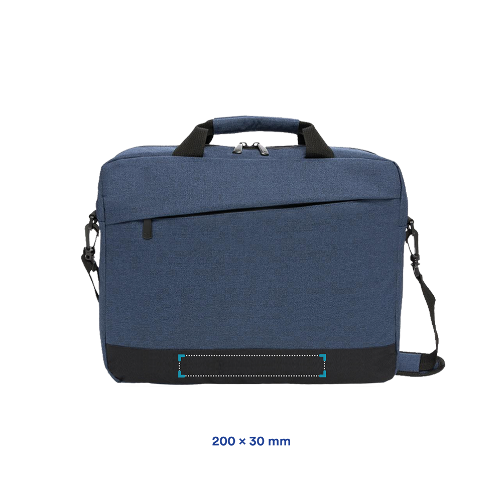 Laptoptasche - 15,6" | Schräge Reißverschluss | Polyester | Bis zu 4 Farben bedruckung