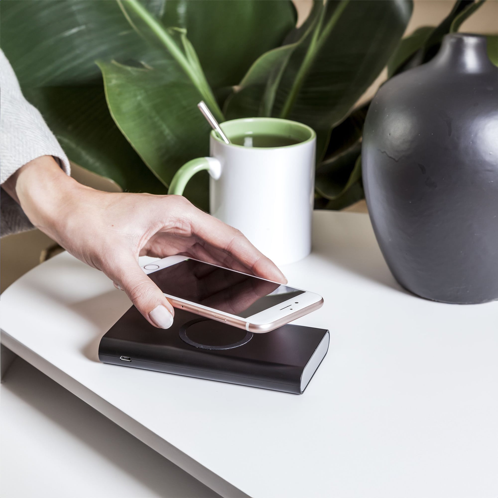 Kabellose Powerbank | 8000 mAh | Recycelter Kunststoff