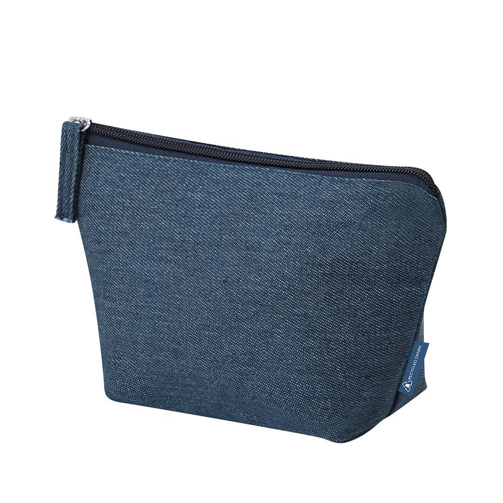 Beauty case – Denim riciclato | Zip | Compatto