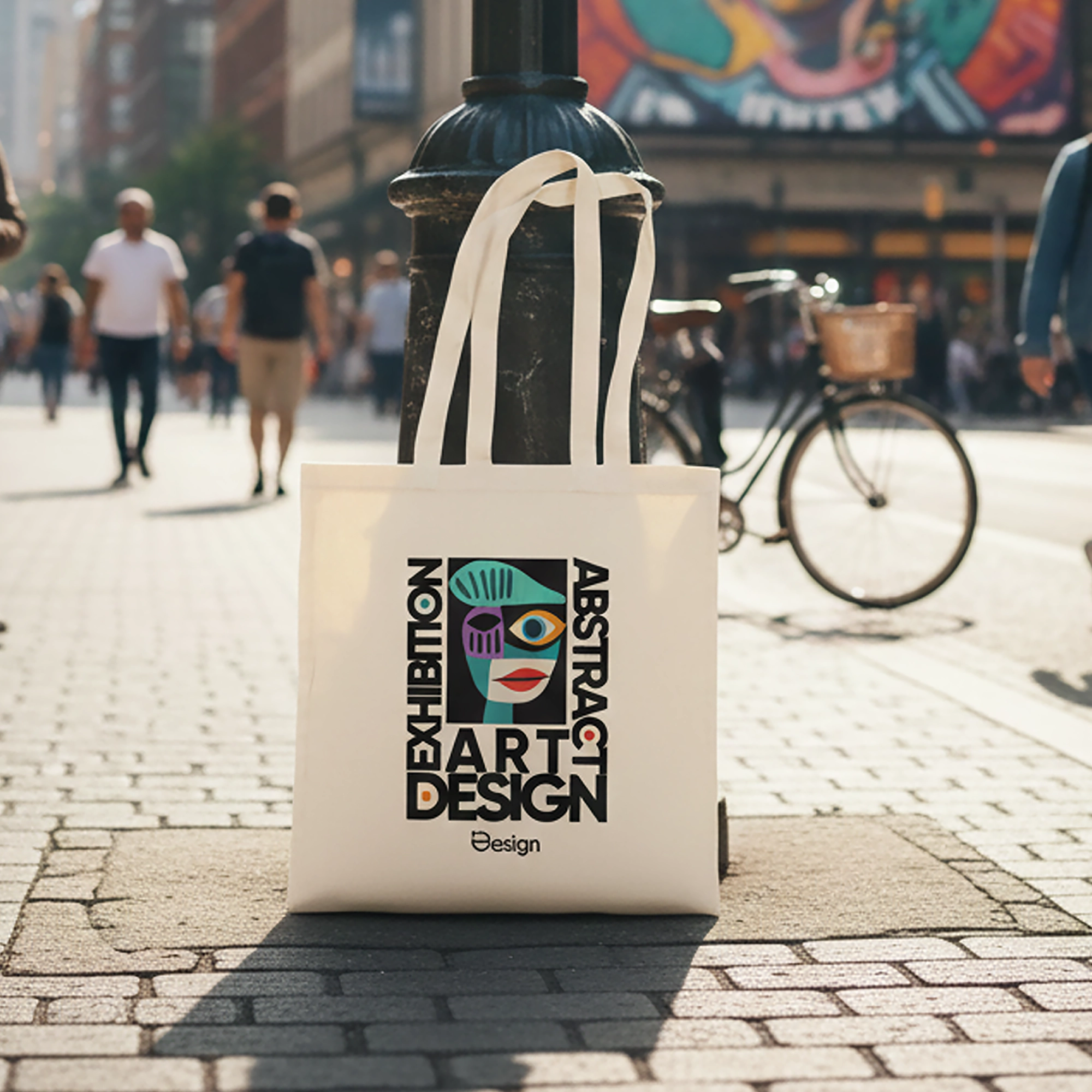 Sac en coton - Recyclé | Beige | 140 gr/m2 | Quadrichromie