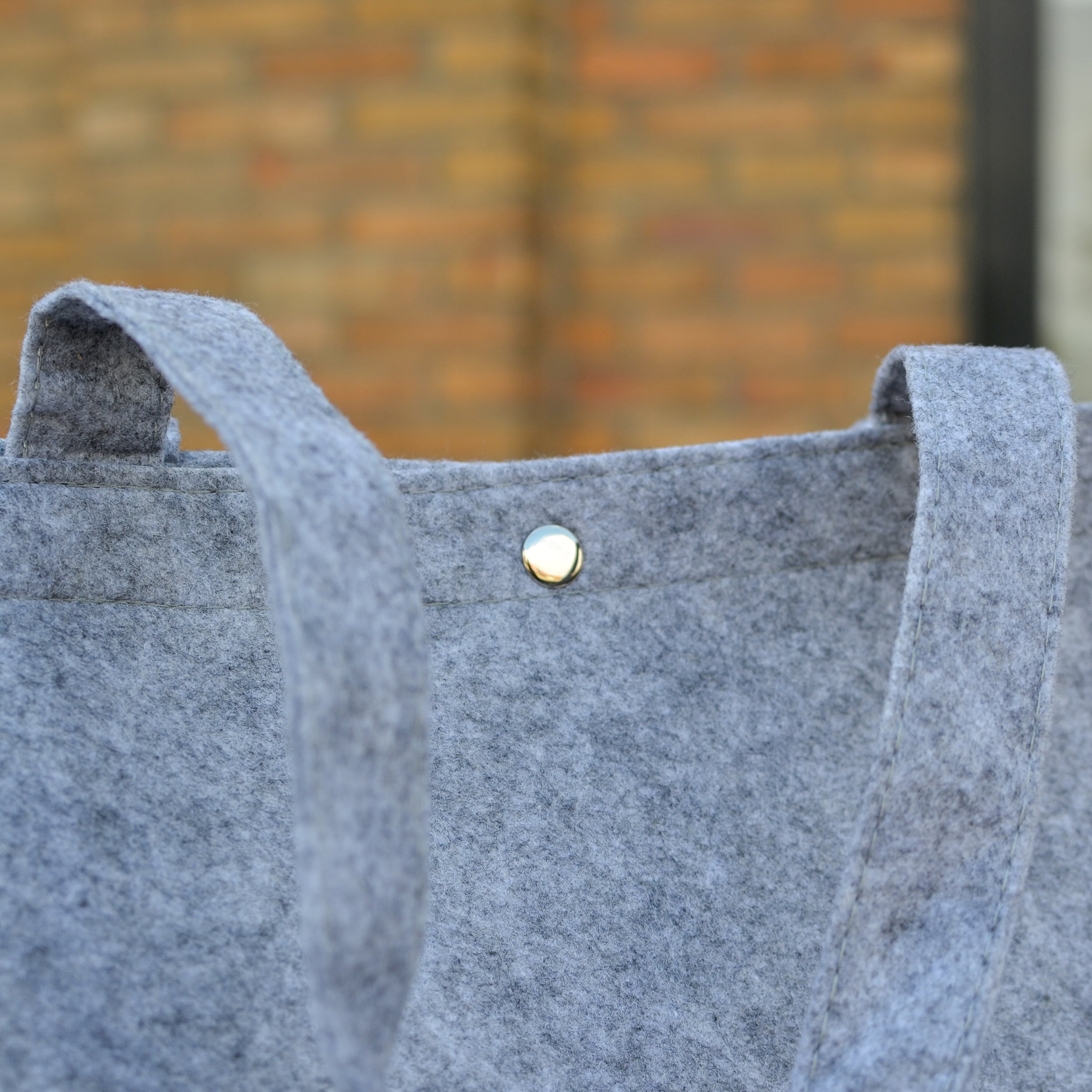 Sac shopper en feutre | Gris ou noir | 45 x 33 x 14 cm | Anses longues