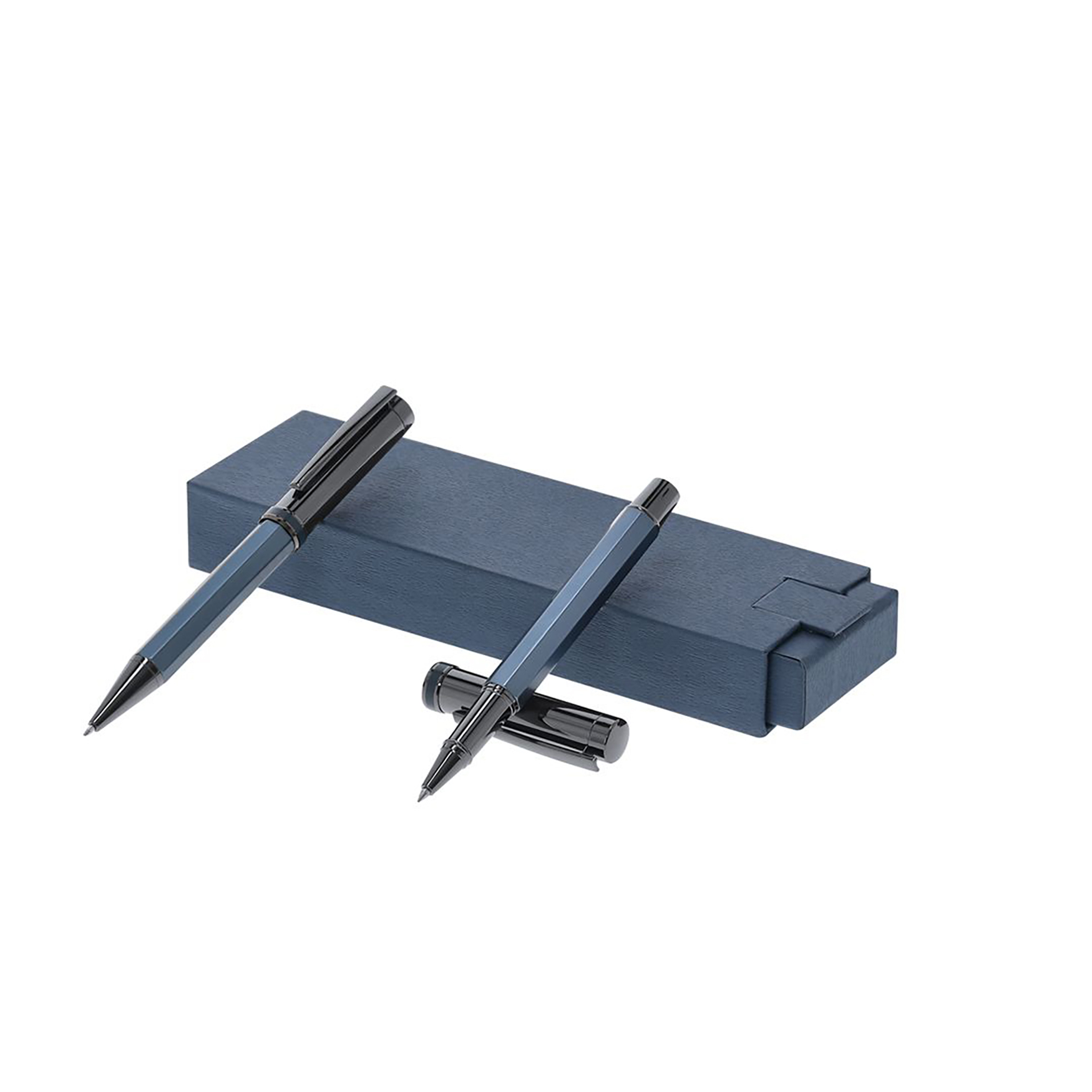 Set stylo - Bille + roller | Acier inoxydable & aluminium | Premium