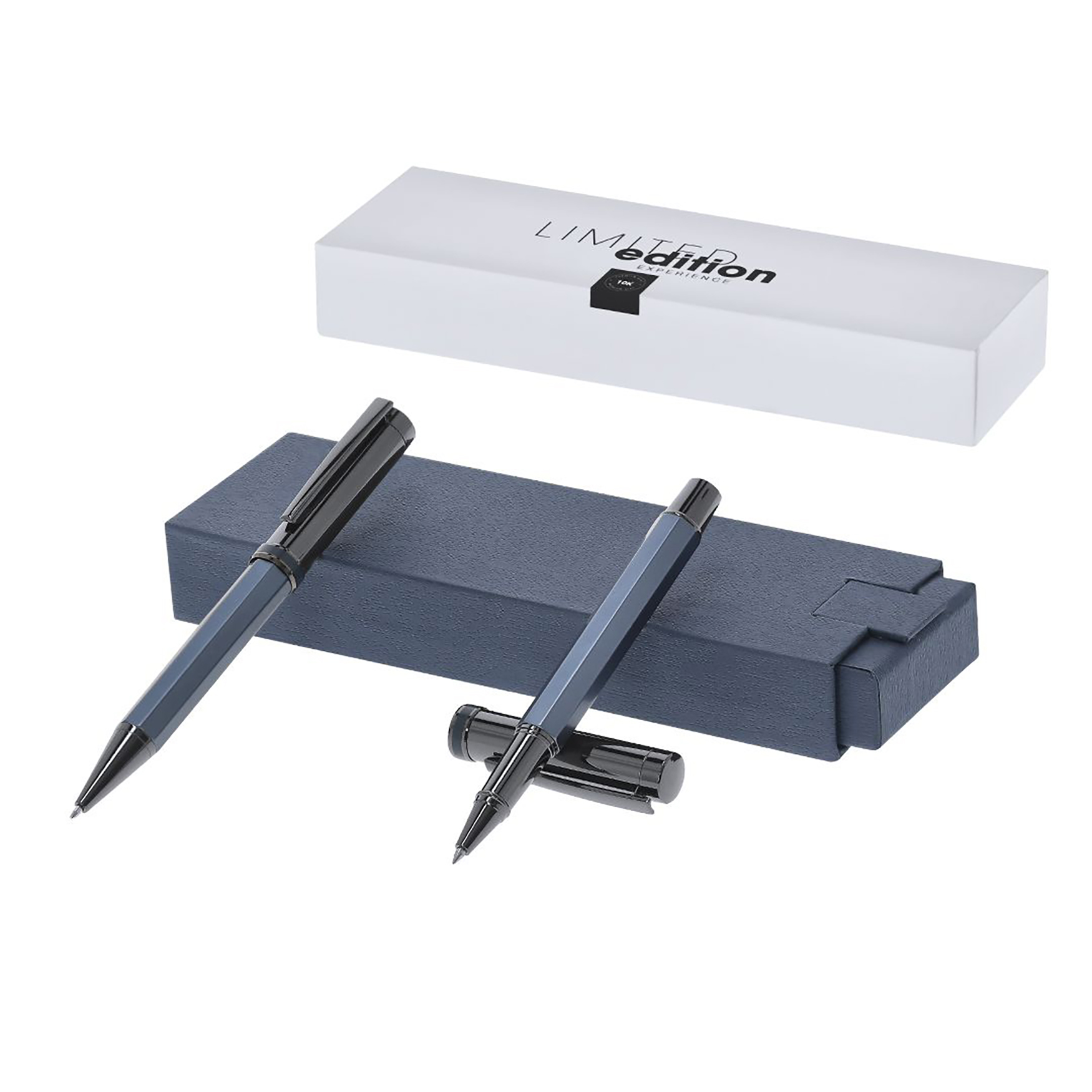 Set stylo - Bille + roller | Acier inoxydable & aluminium | Premium