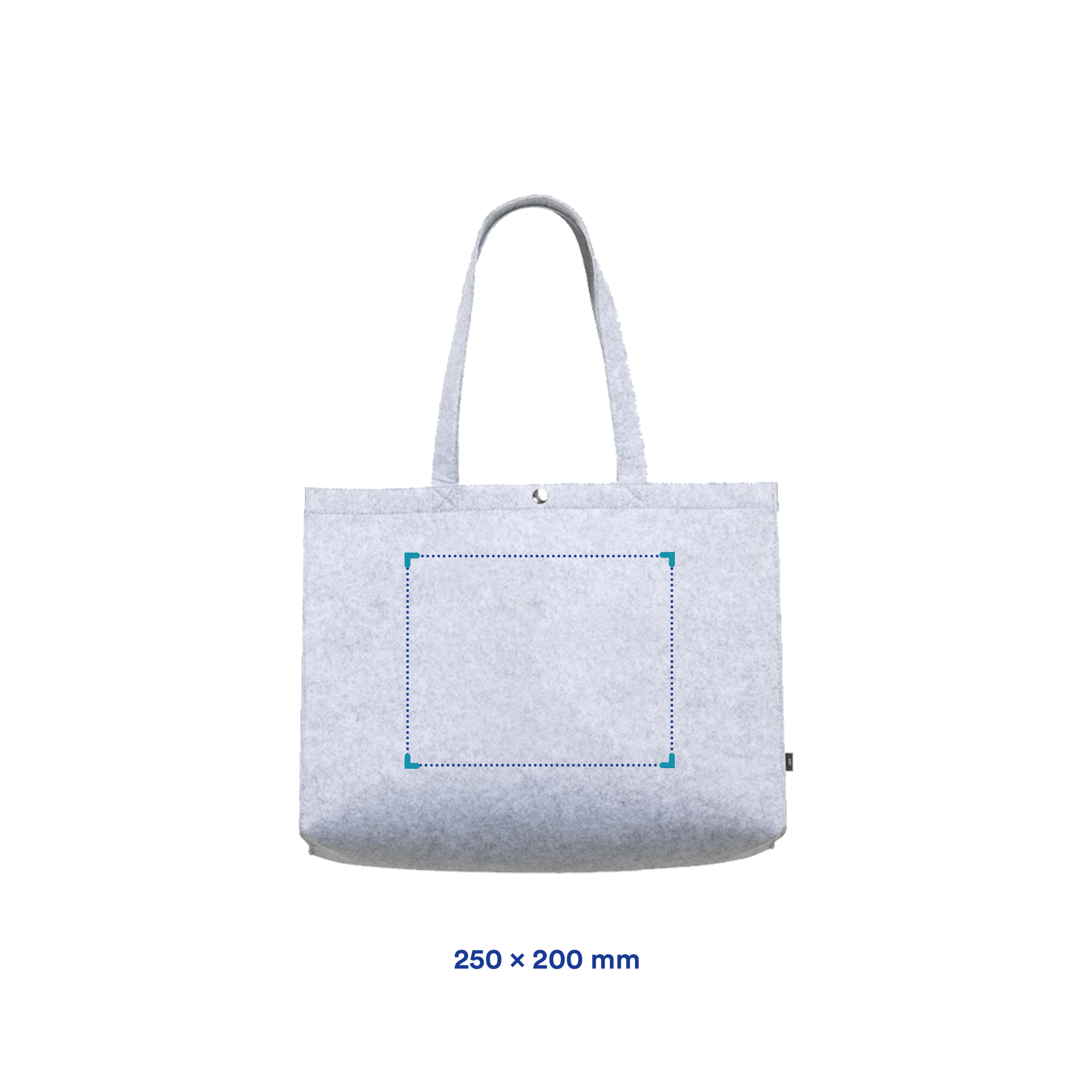 Vilten shopper Melle - RPET | 45x33x14 cm | 1 kleur bedrukking