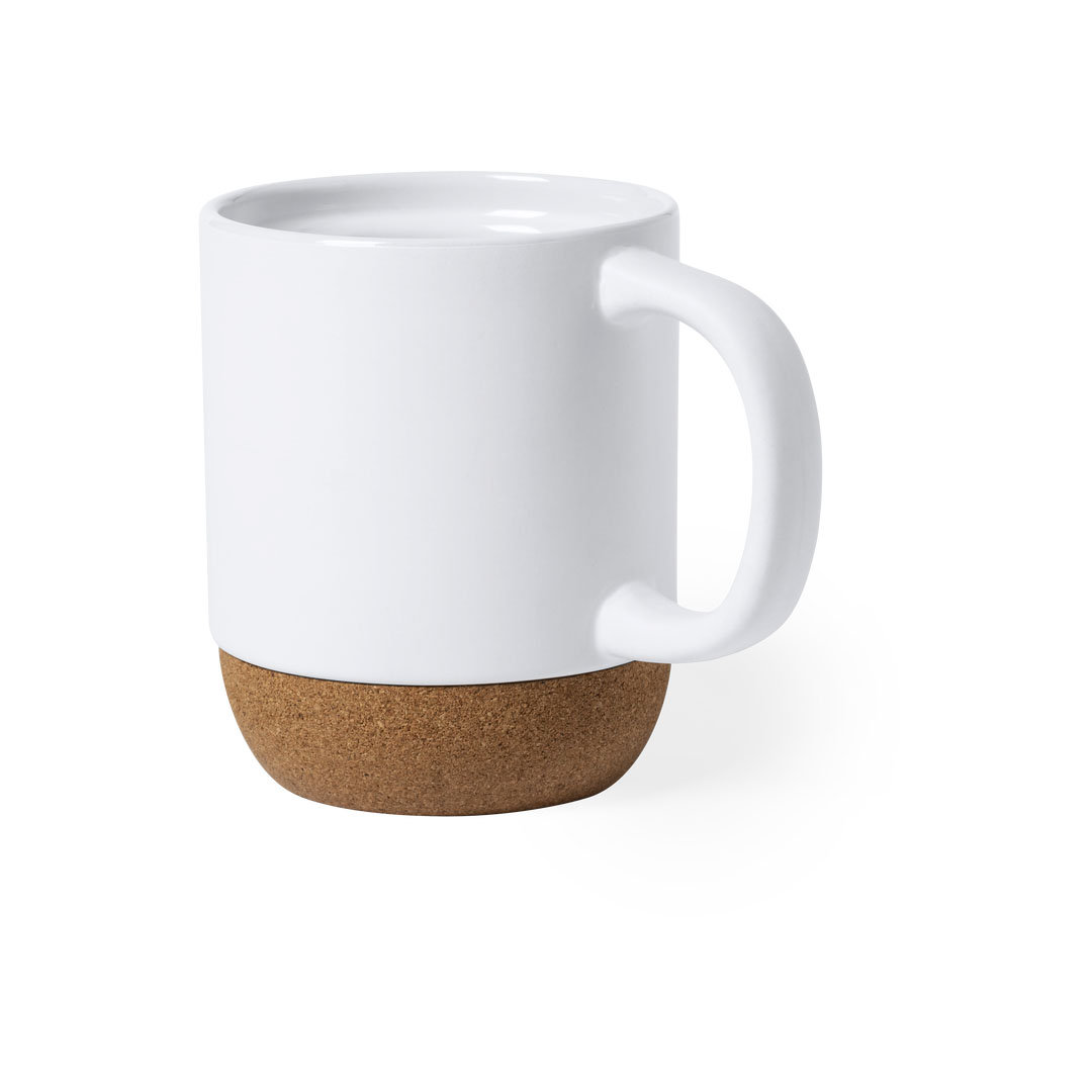 Tazza in sughero - 420 ml | Ceramica | Sughero naturale | Stampa a 1 colore