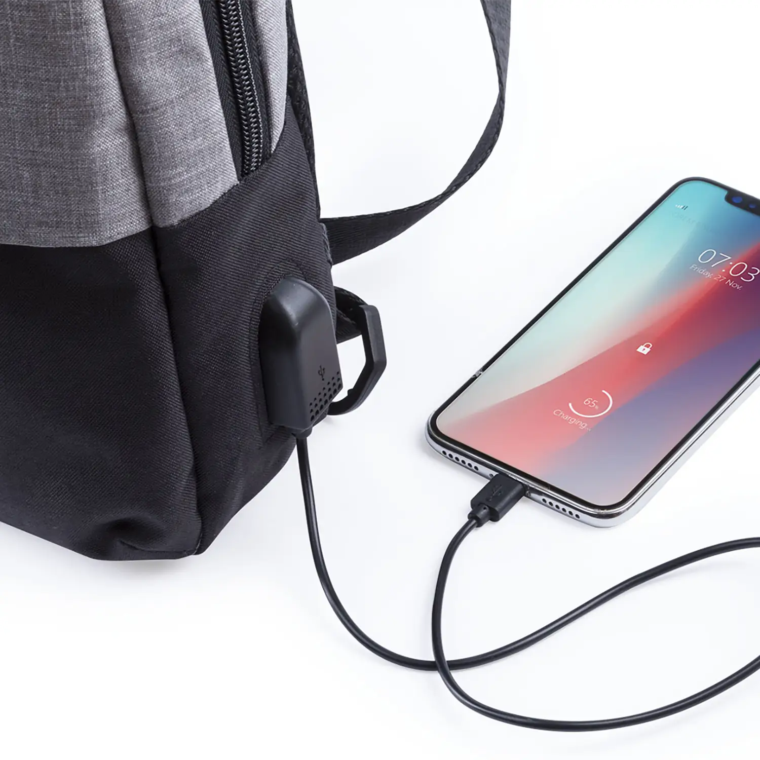 Schoudertas Saskia – USB-aansluiting | Gevoerd Vak | Verstelbare Band | Compact