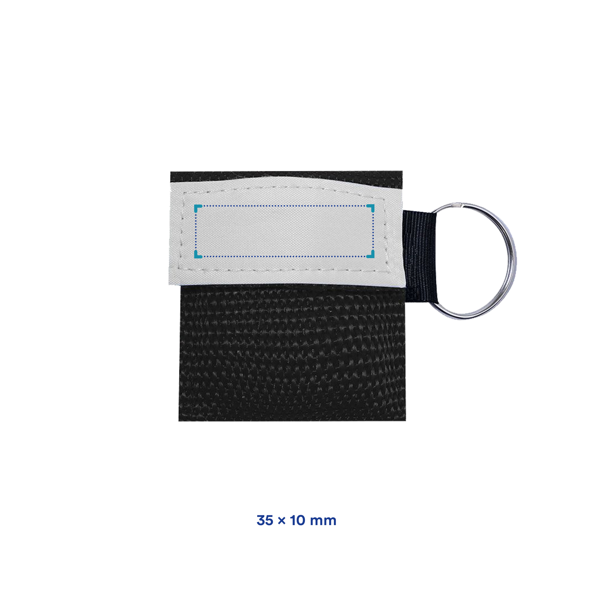 Portachiavi maschera – Plastica riciclata RCP | Con gettone carrello | Design compatto | Anello in metallo