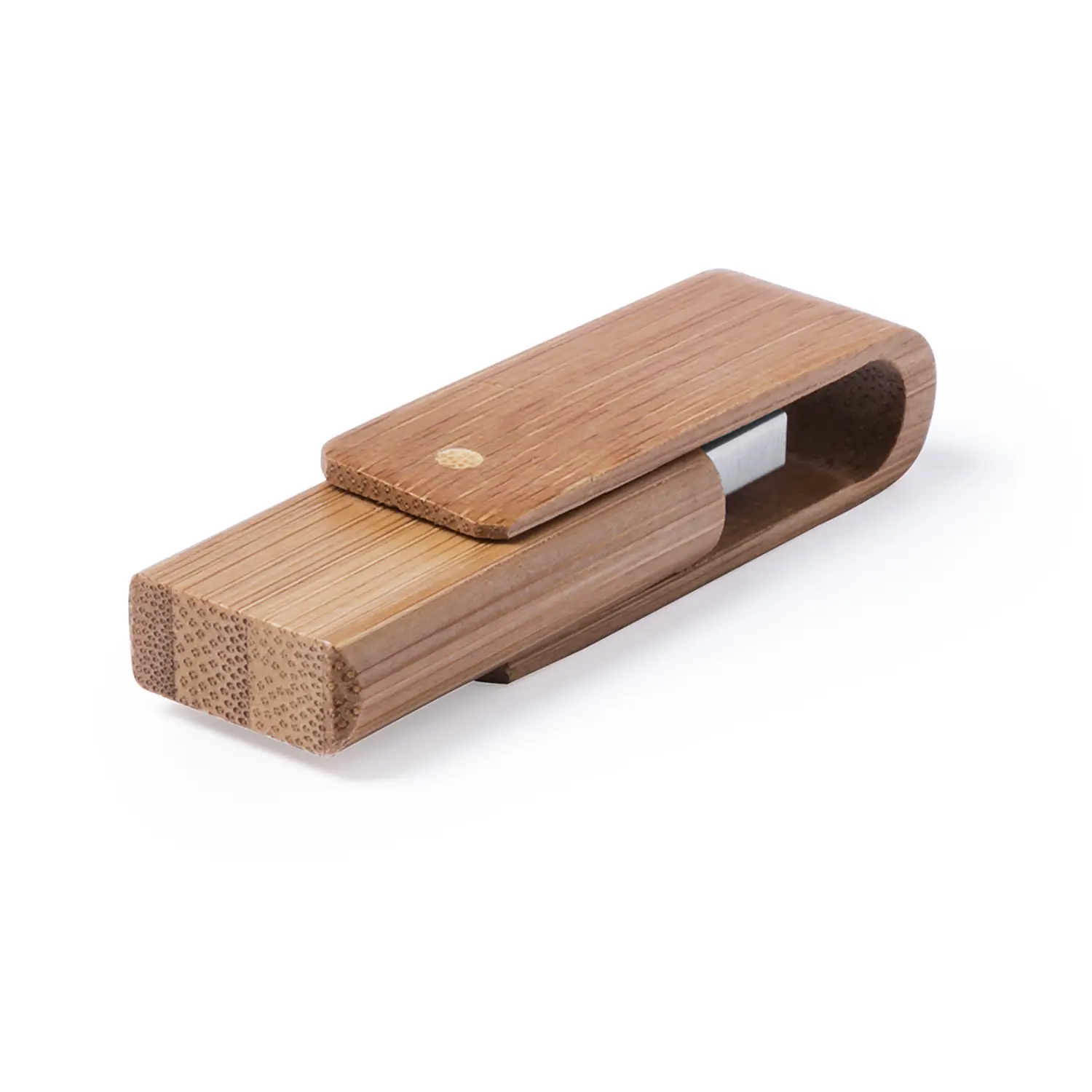 USB-stick Hassan – 16GB | Bamboe | Draaisysteem | Compact | Natuurlijk Design