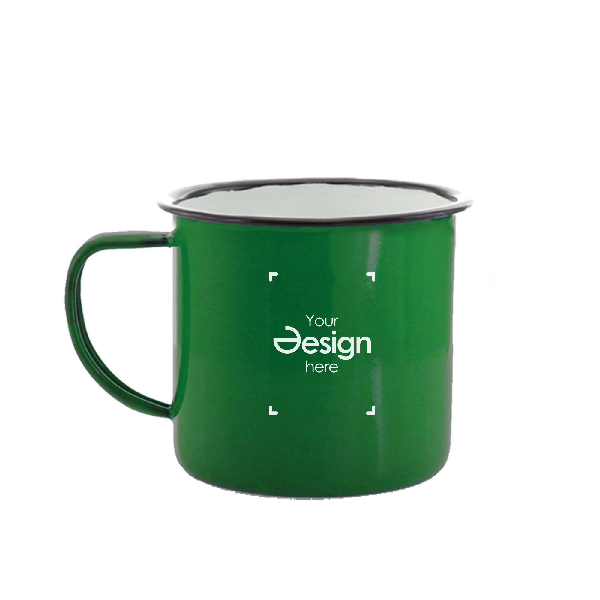 Emaille Tasse Sanja - 350 ml | Farbig | Budget - Vintage Design | 1-4 Farbdruck