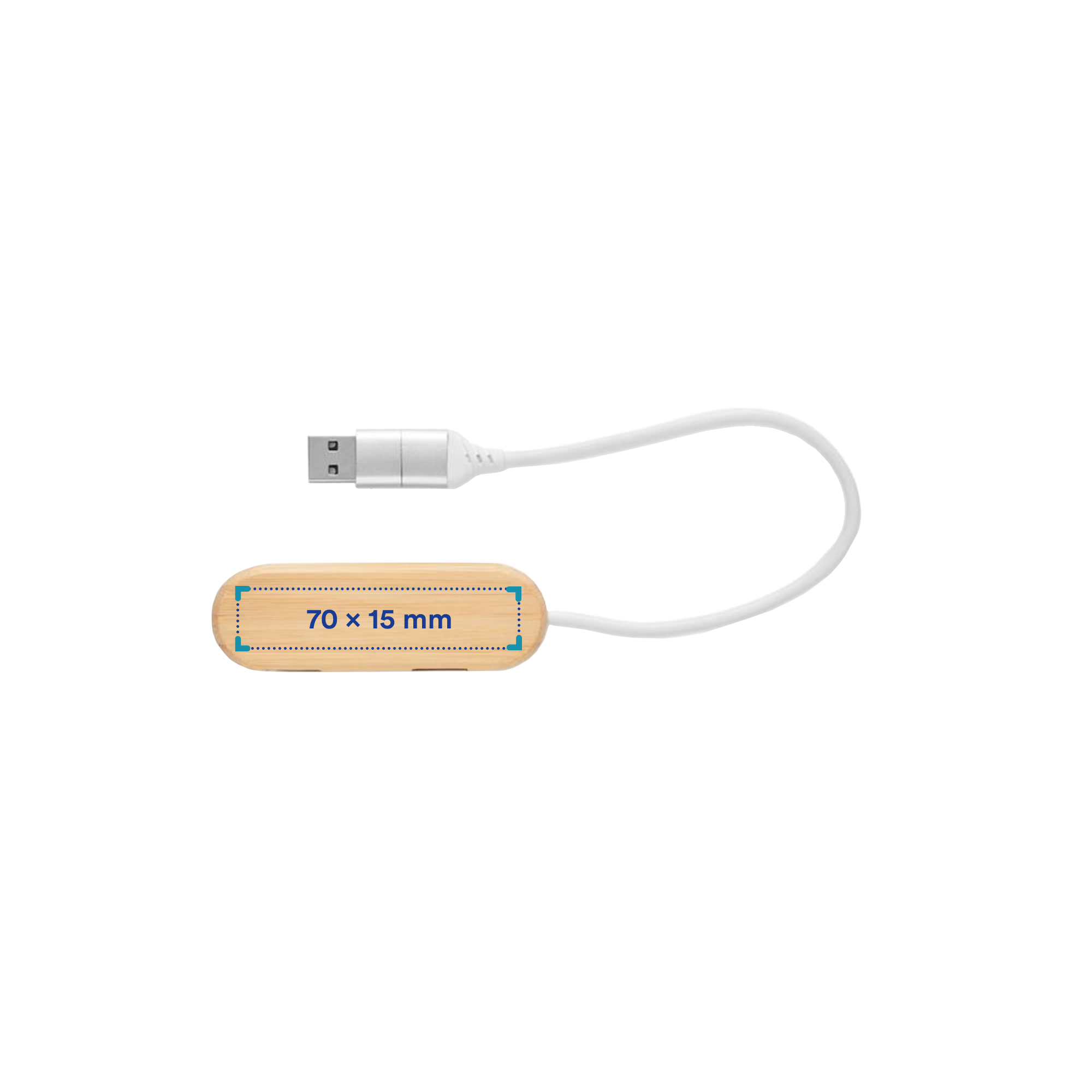 Hub USB | 3 porte| bambù