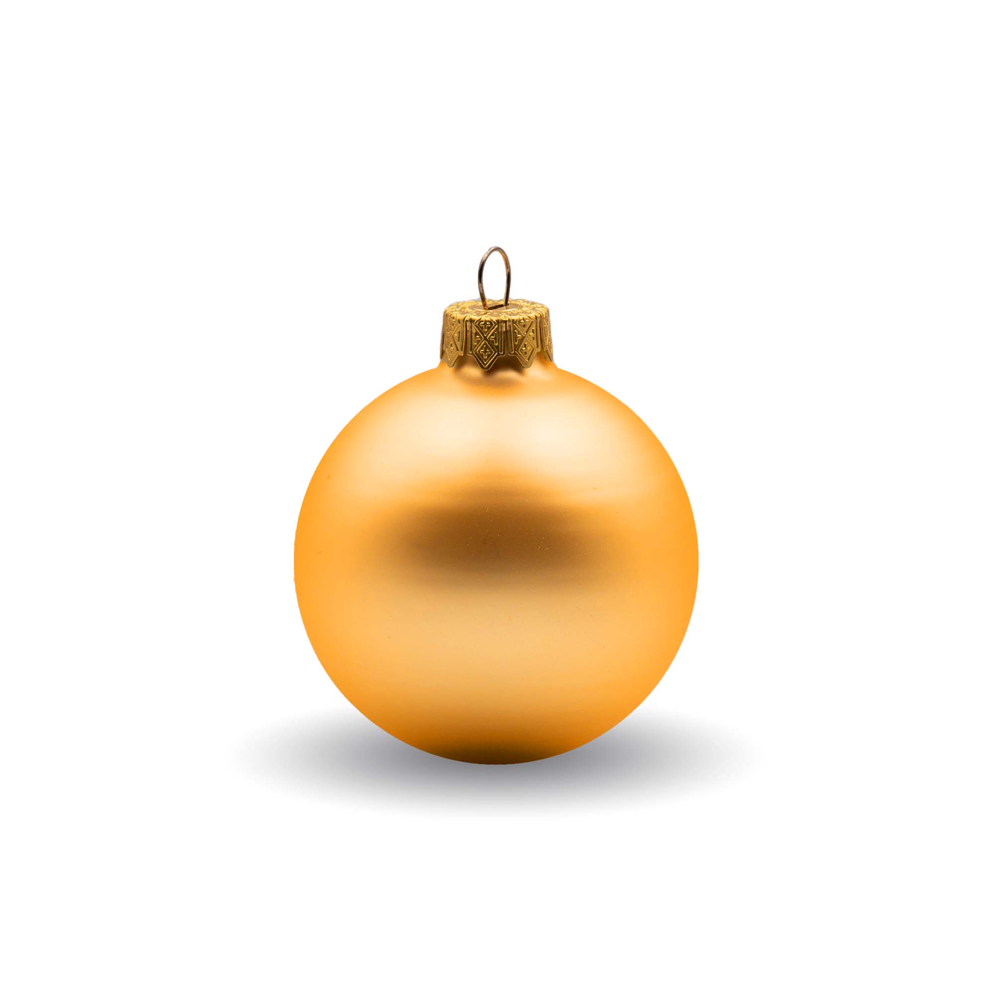 Sfera di Natale – 66 mm | Finitura opaca | Gancio oro | Stampa 1-4 colori | Con scatola