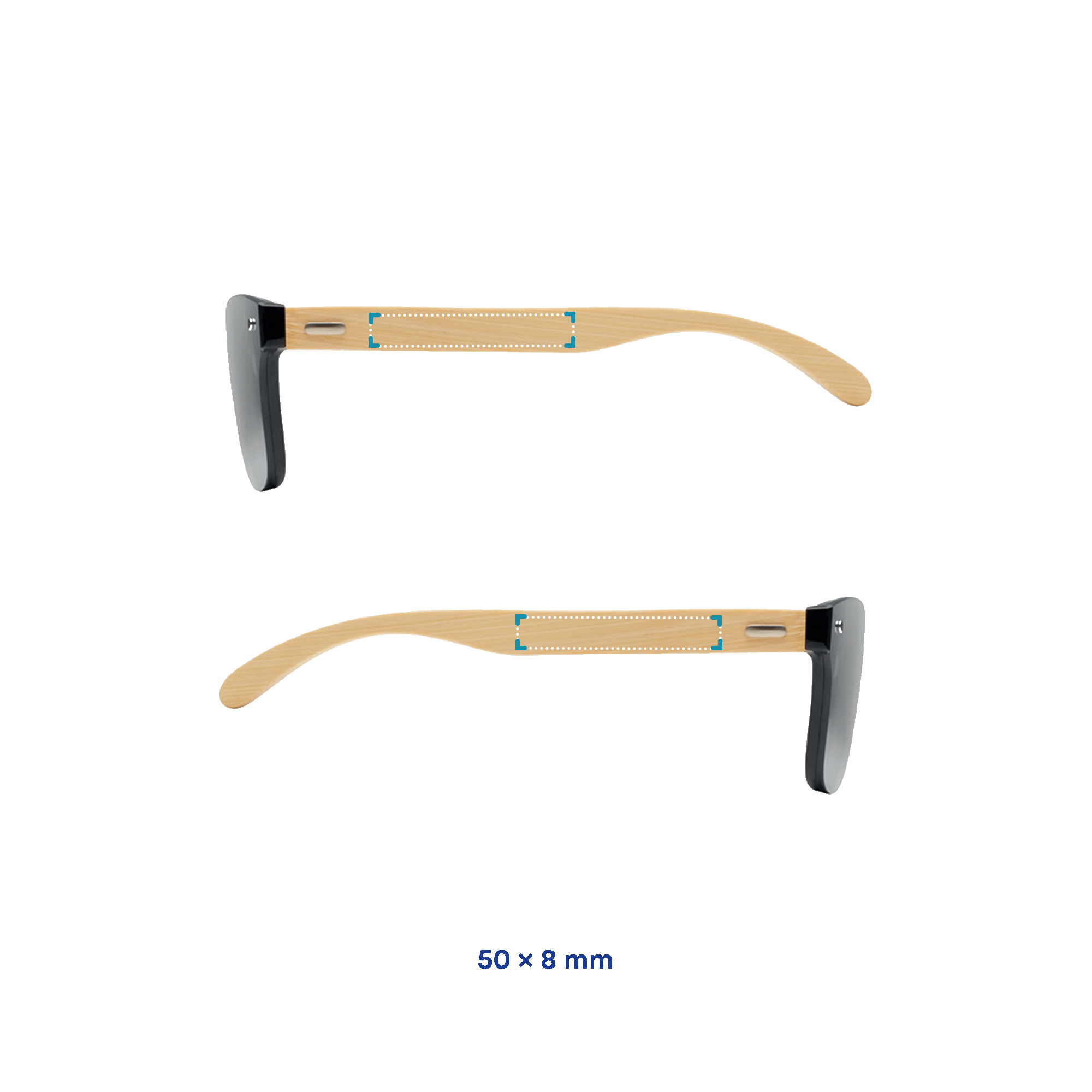 Öko-Sonnenbrille | UV400 | Farbige verspiegelte Gläser | Bambusrahmen