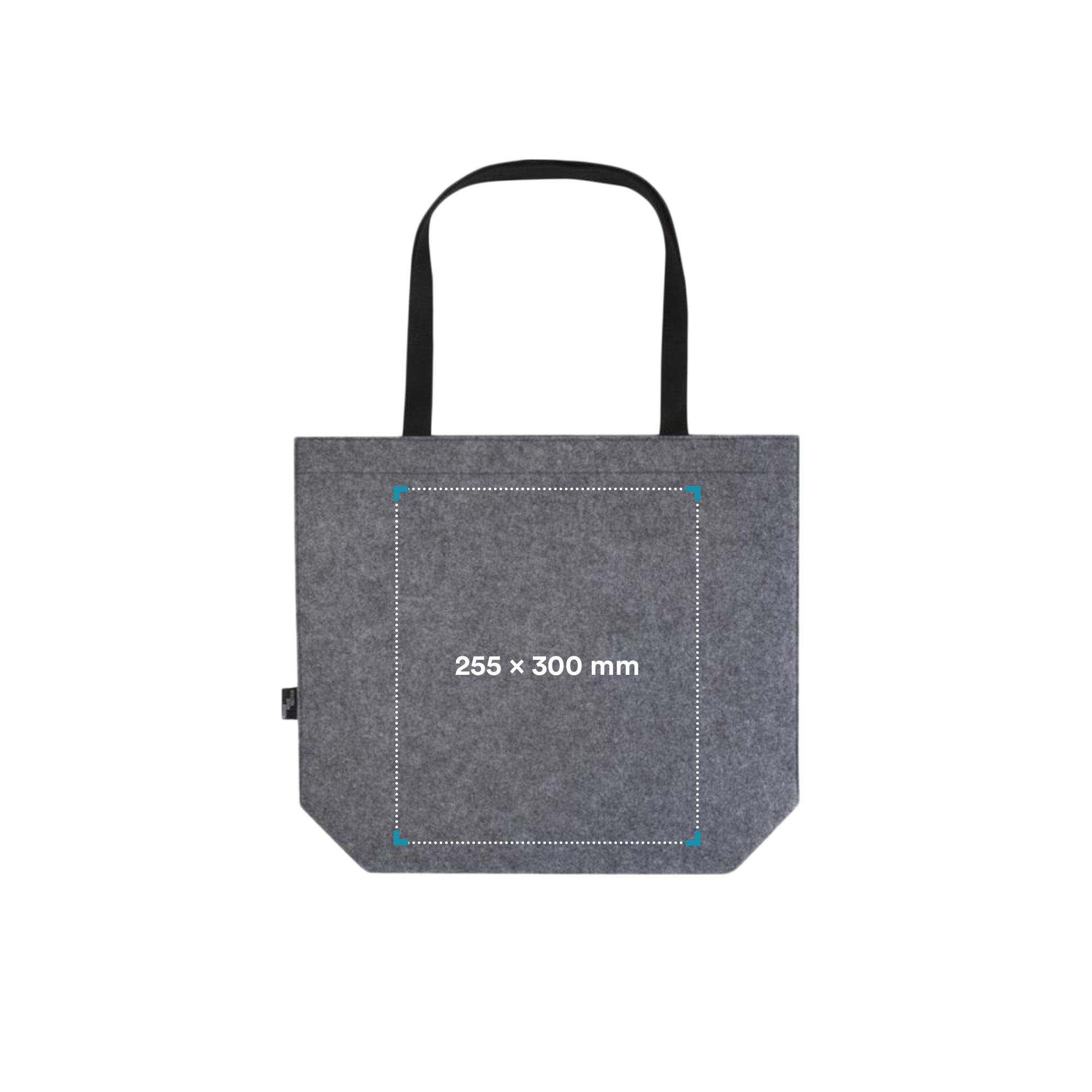 Sac shopping en feutre Mia - Recyclé | 20 L | Bouton de fermeture