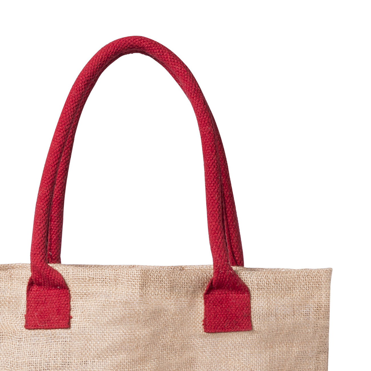 Sac en jute | 240 gr/m2 | 41 x 38 cm | Poignées colorées