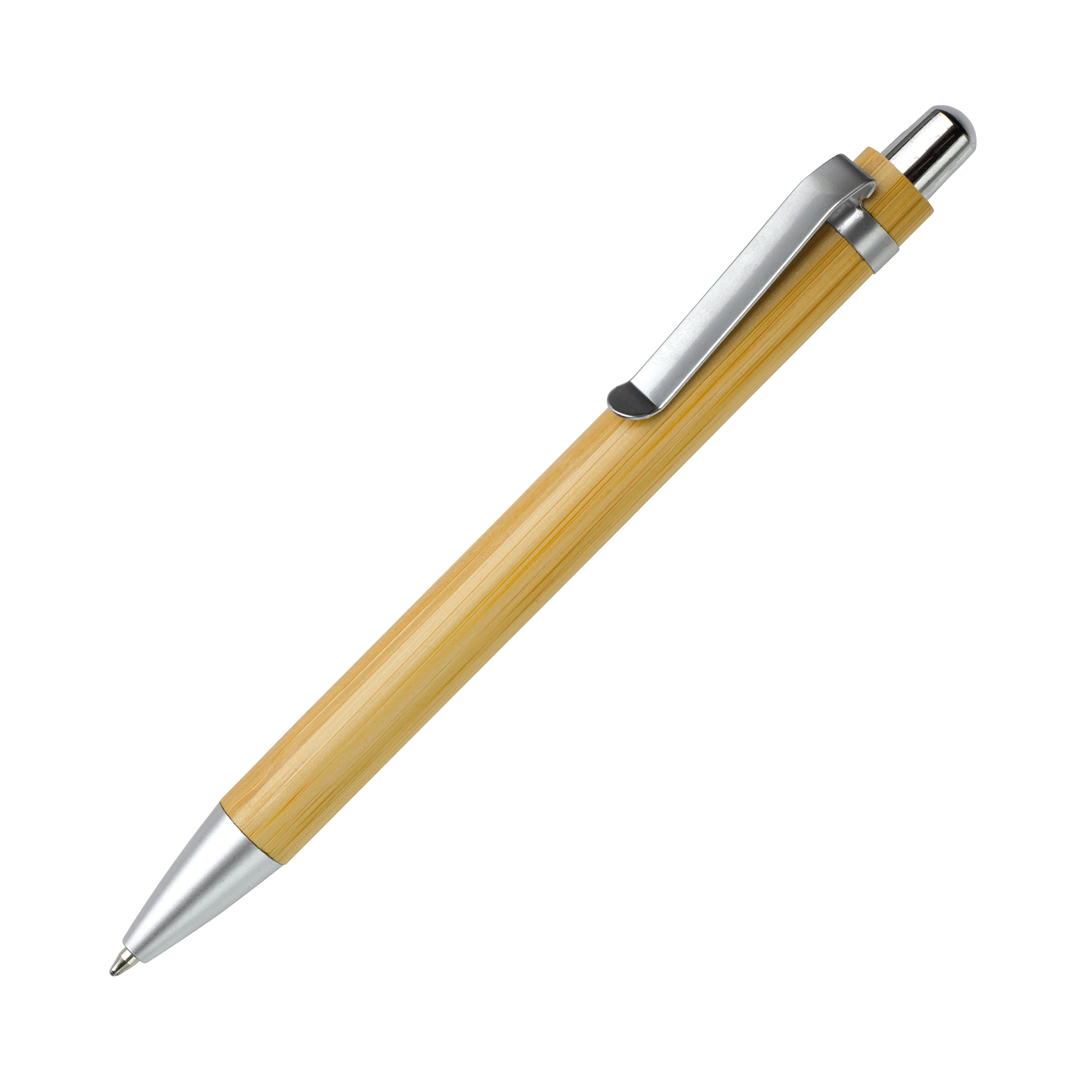 Stylo en bambou | Encre bleue | Quadrichromie