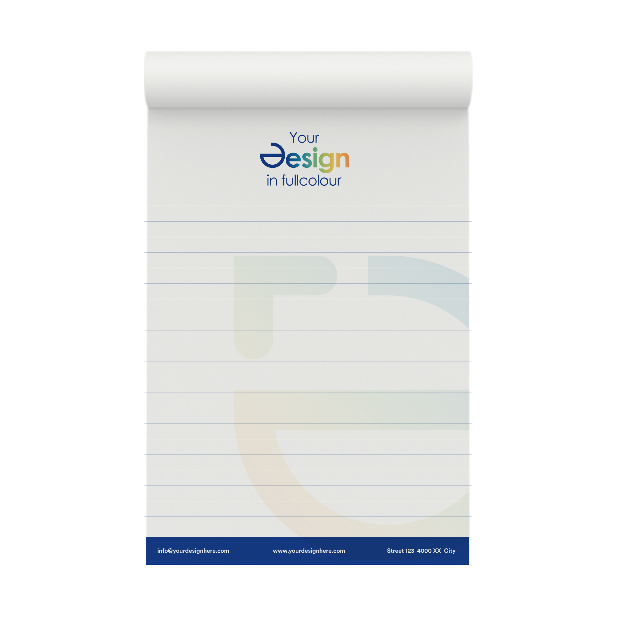 Bloc-notes - A5 | 25-100 feuilles lignées | Quadrichromie