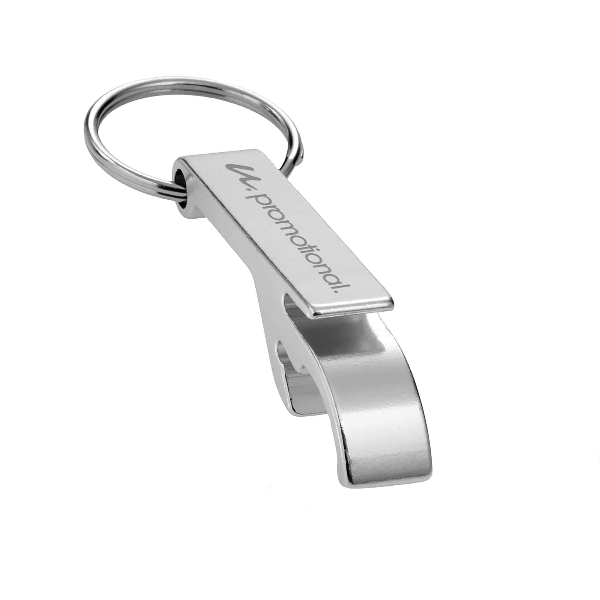Flaschenöffner mit Schlüsselring | Aluminium | Gravur
