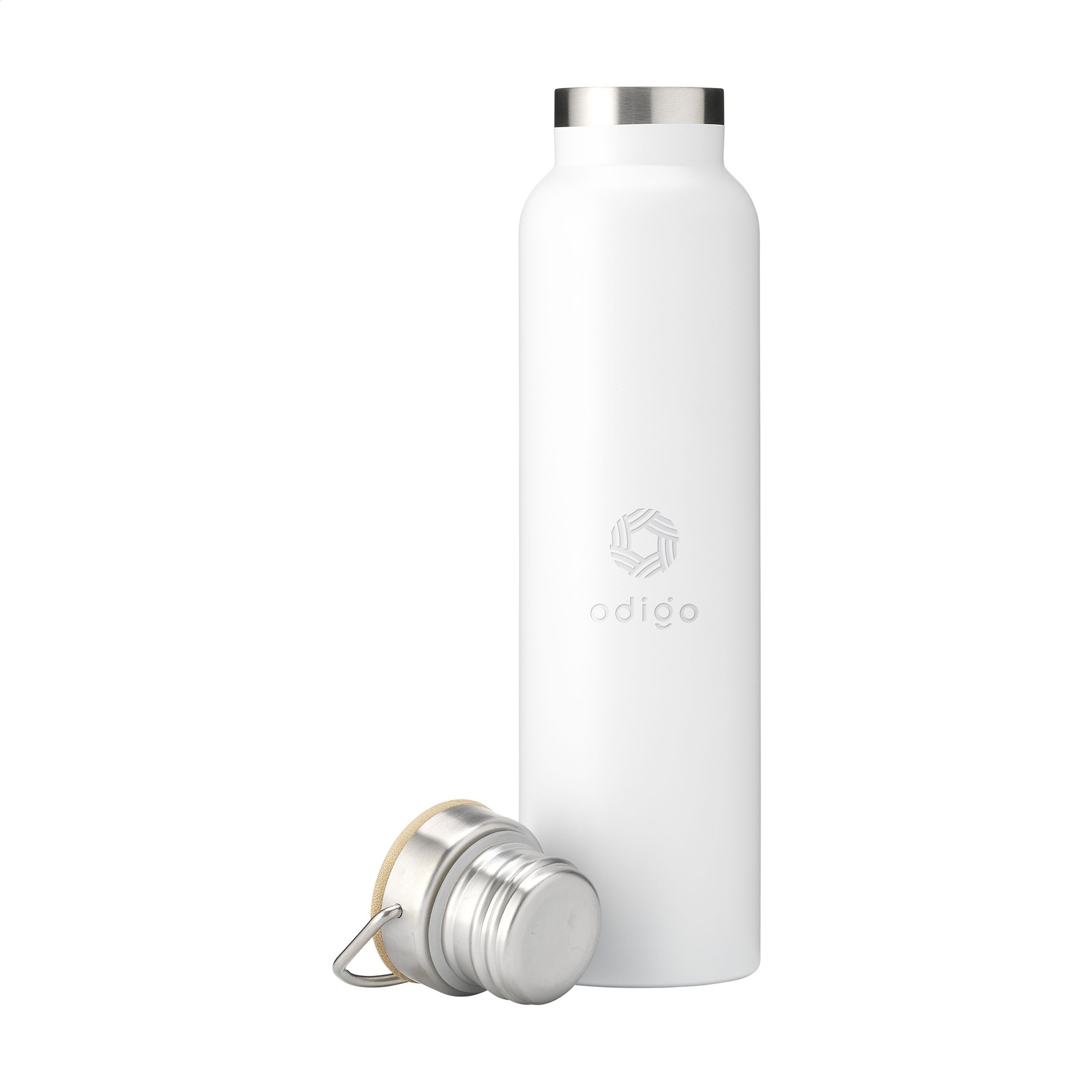 Thermosfles RVS Vintage – 750 ml | Vacuüm geïsoleerd | Schroefdop met bamboe