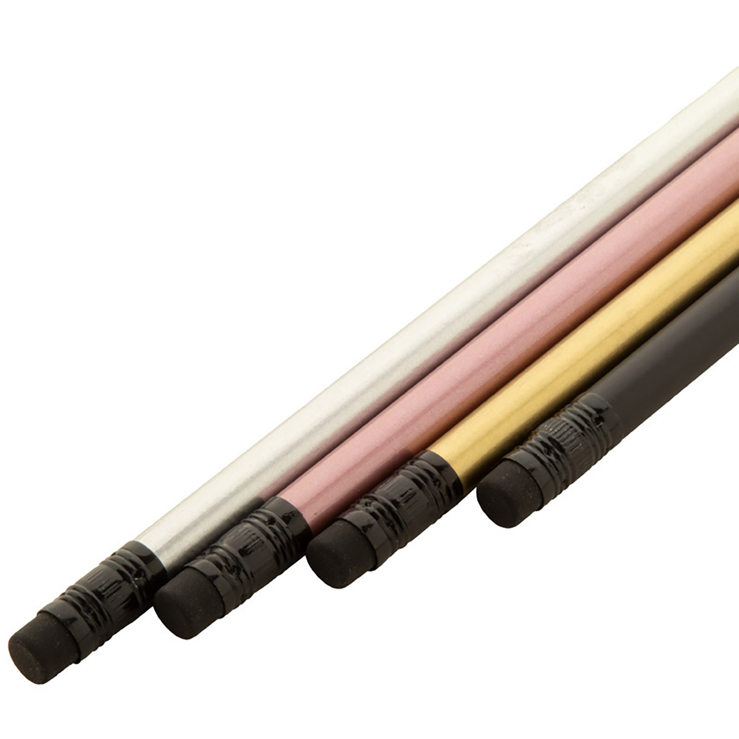 Crayon – Qualité HB | Bois Noir | Différentes Couleurs | Gomme Noire