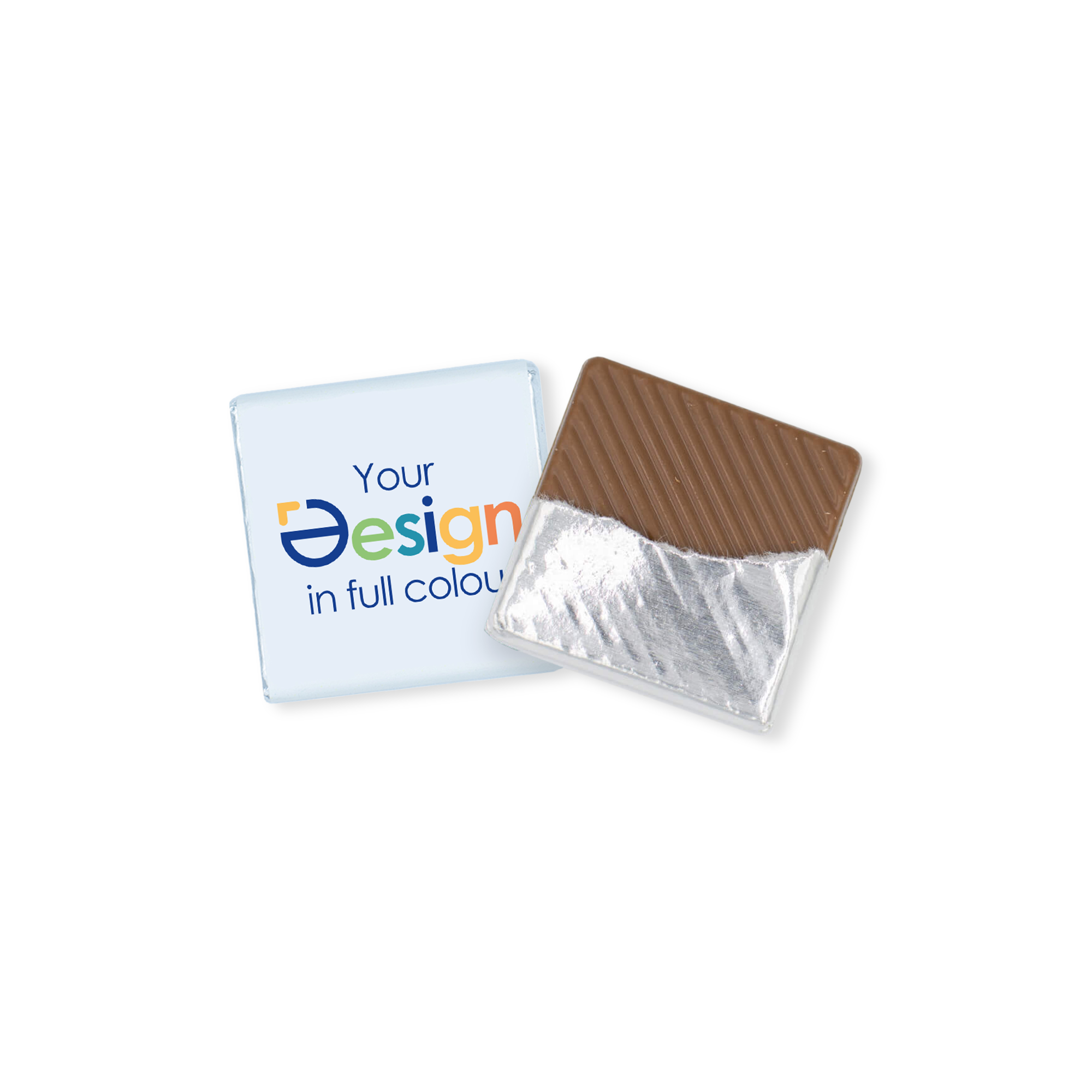 Napolitain-Schokolade – Quadratisch | Vollfarbdruck | Kleine Stückzahl