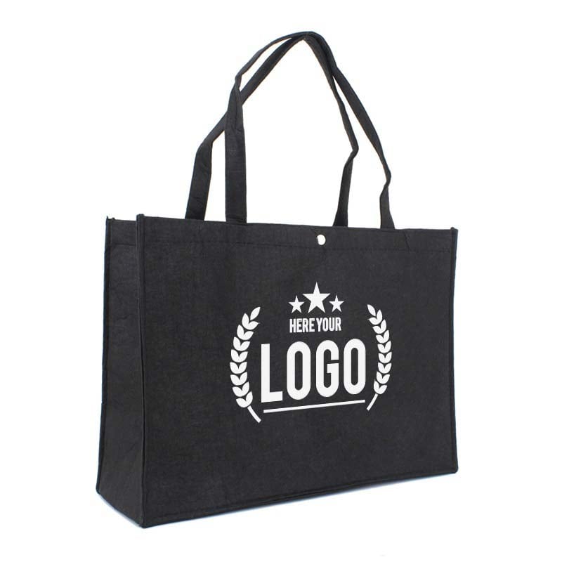 Vilten shopper Samia - RPET | 220 g/m² | 32x23x10 cm | Tot 2 kleuren bedrukking