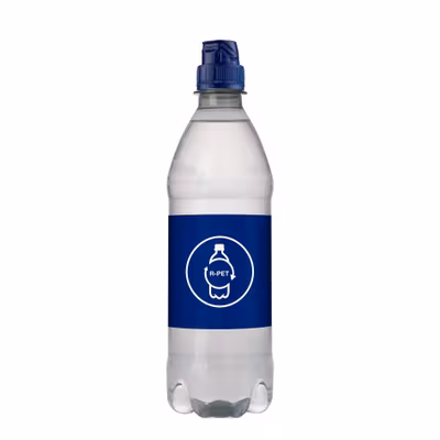 Acqua di sorgente 500 ml – Bottiglia in R-PET riciclato | Tappo sport