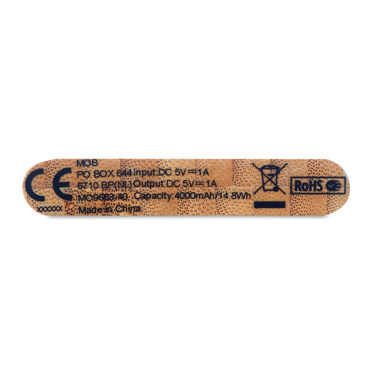 Powerbank Rio | 4000 mAh | Bambus | Micro-USB-Stecker