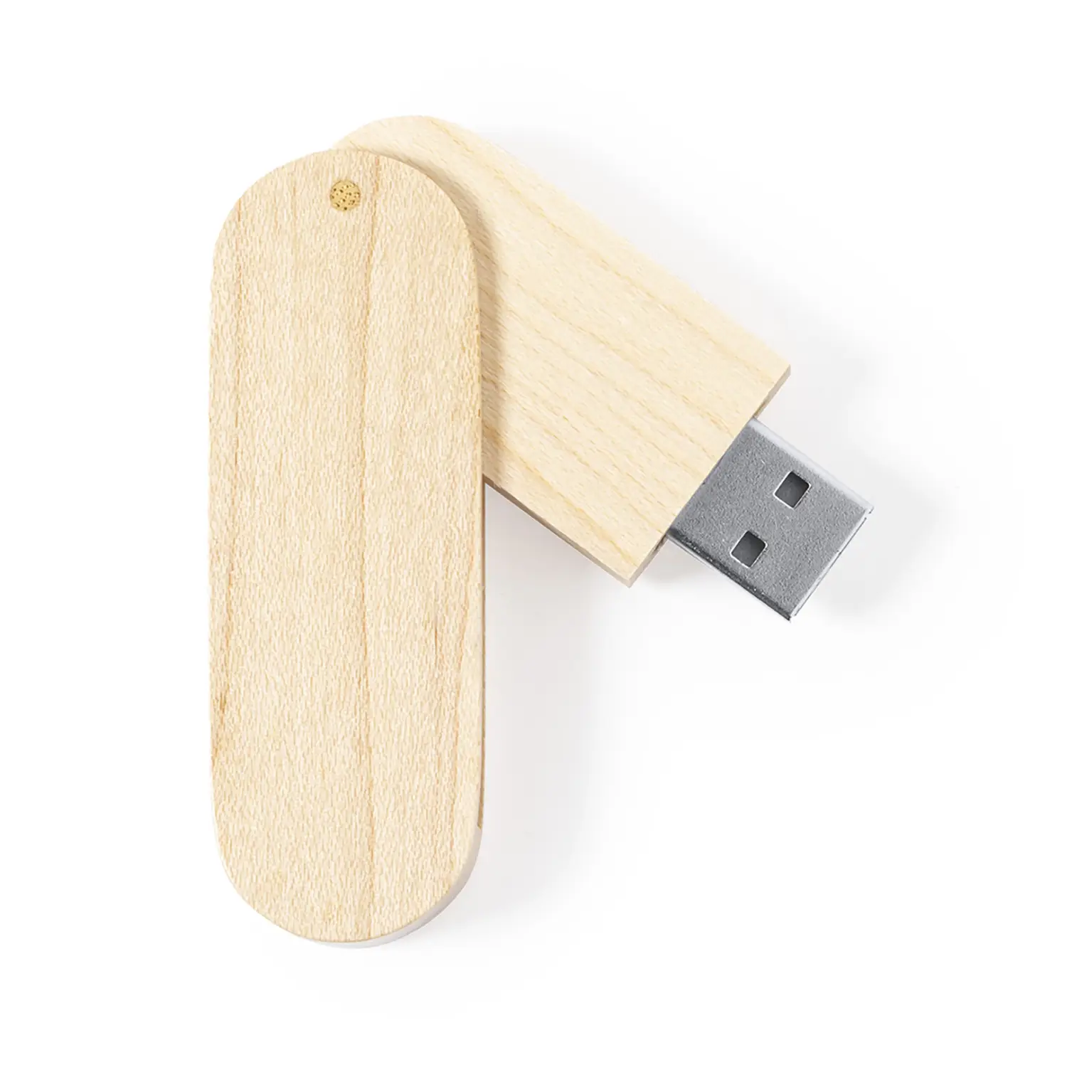 USB-stick Viona – 16GB | Hout | Draaisysteem | Compact | Natuurlijke Look