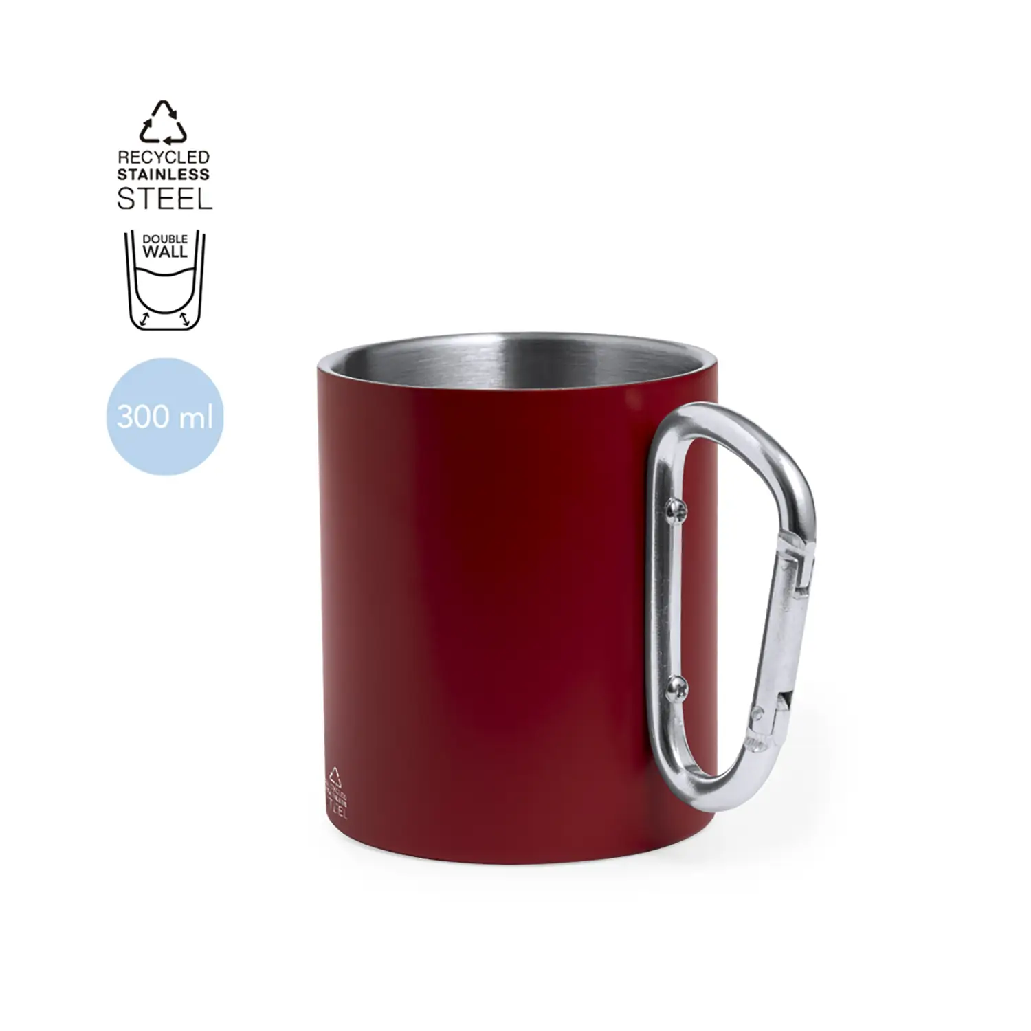 Tasse en acier recyclé – 300 ml | Double paroi | Réutilisable | Solide