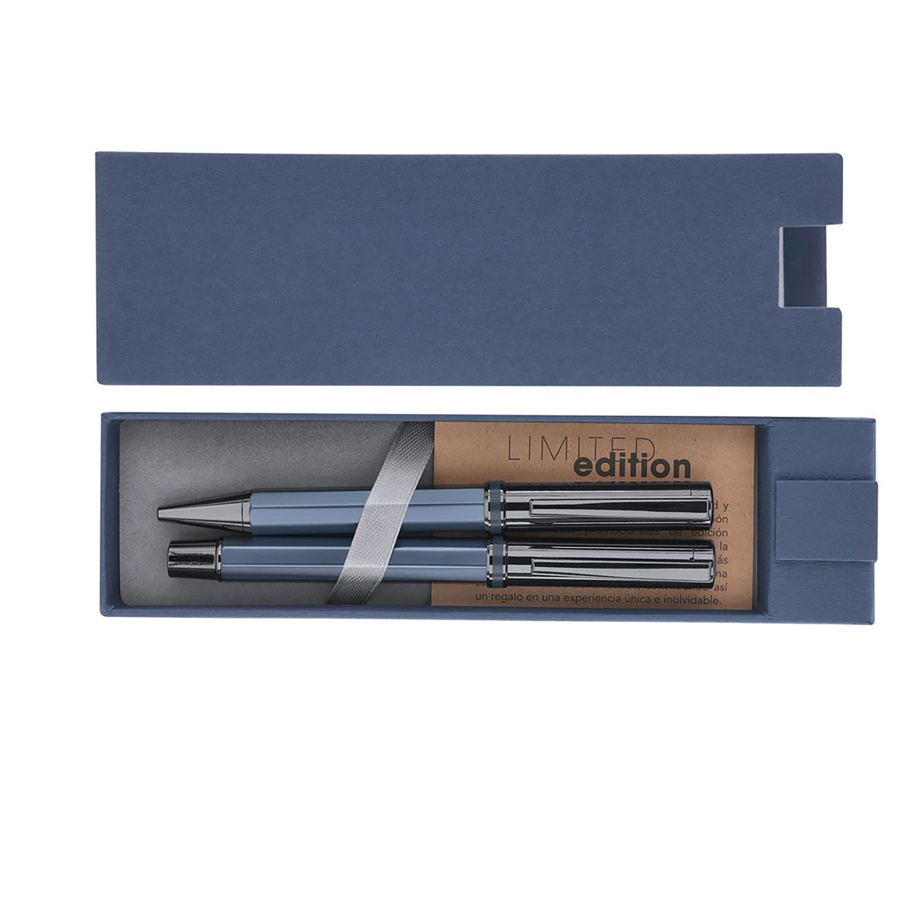 Set stylo - Bille + roller | Acier inoxydable & aluminium | Premium