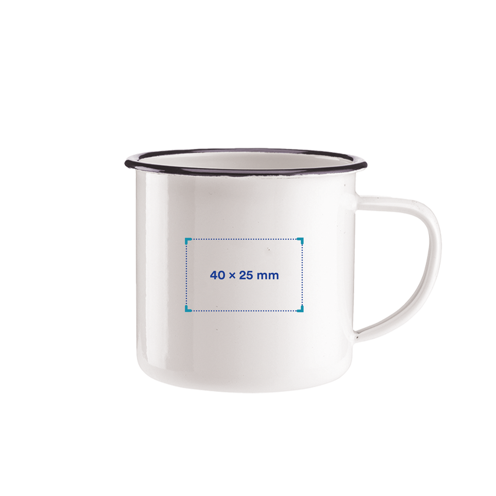 Emaille mok Two Tone - 350 ml | 2-kleurig | Tot 4 kleuren bedrukking