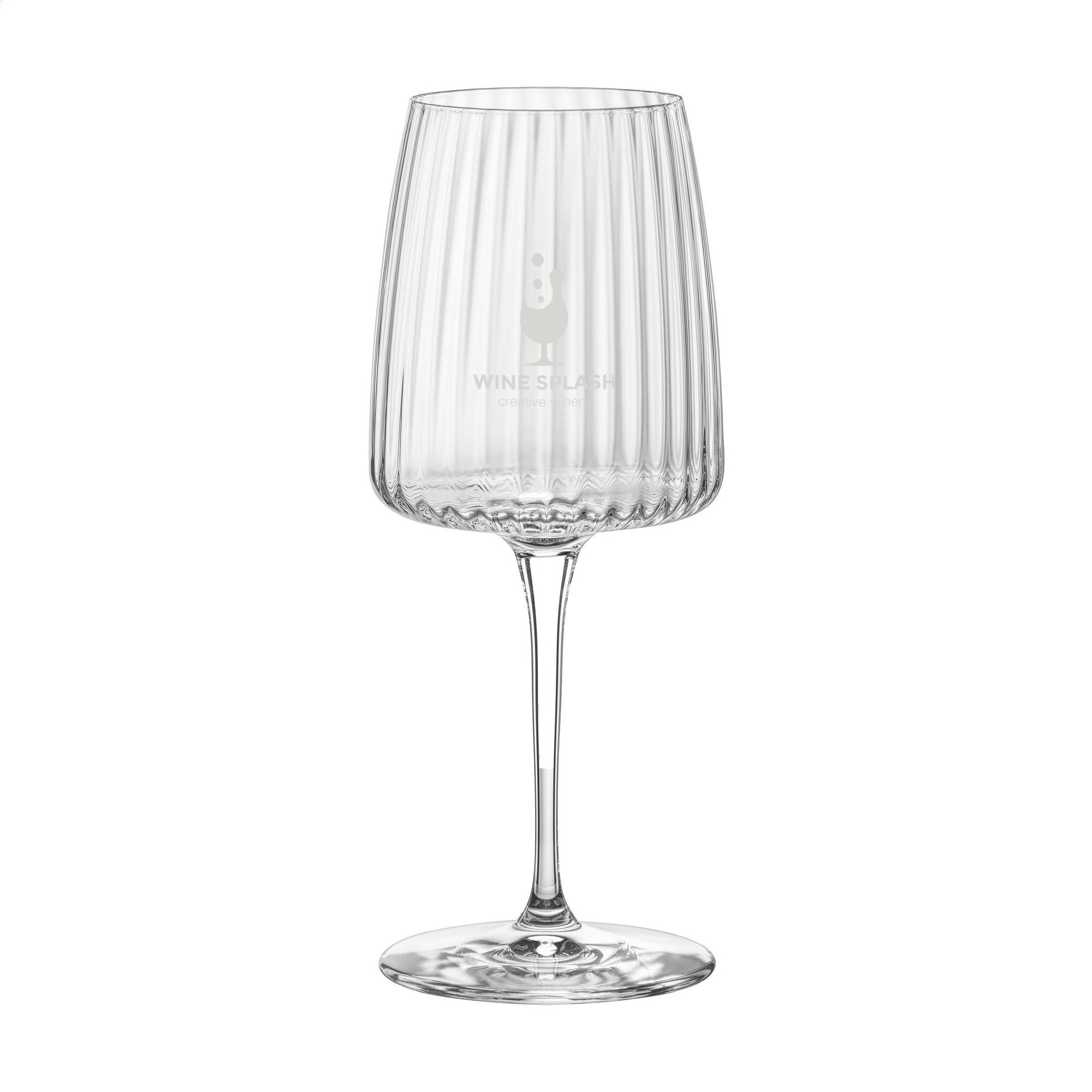 Calice da vino – 370 ml | Vetro scanalato | Design senza tempo | Lavabile in lavastoviglie