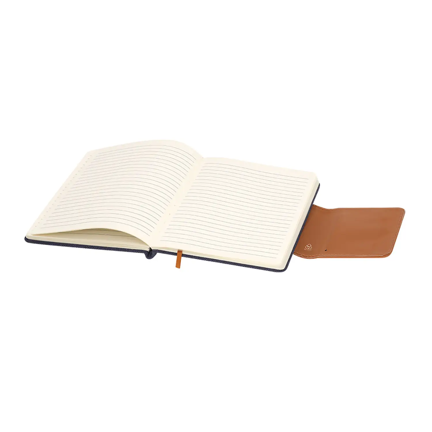 Carnet en toile recyclée – Couverture PU | 80 pages | Format A5 | Rigide