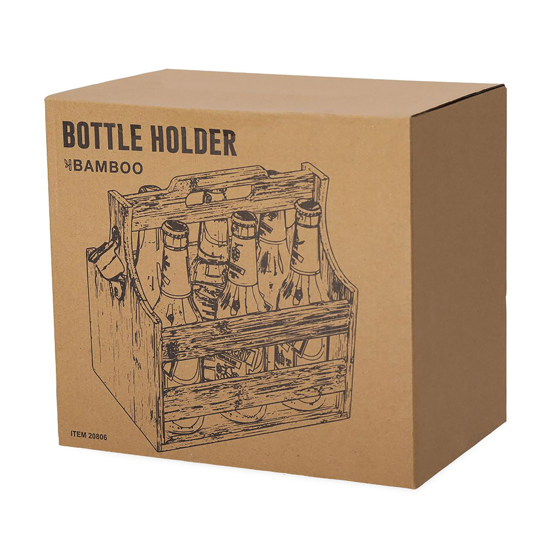 Porte-bouteilles - Bambou | 6 bouteilles | Décapsuleur