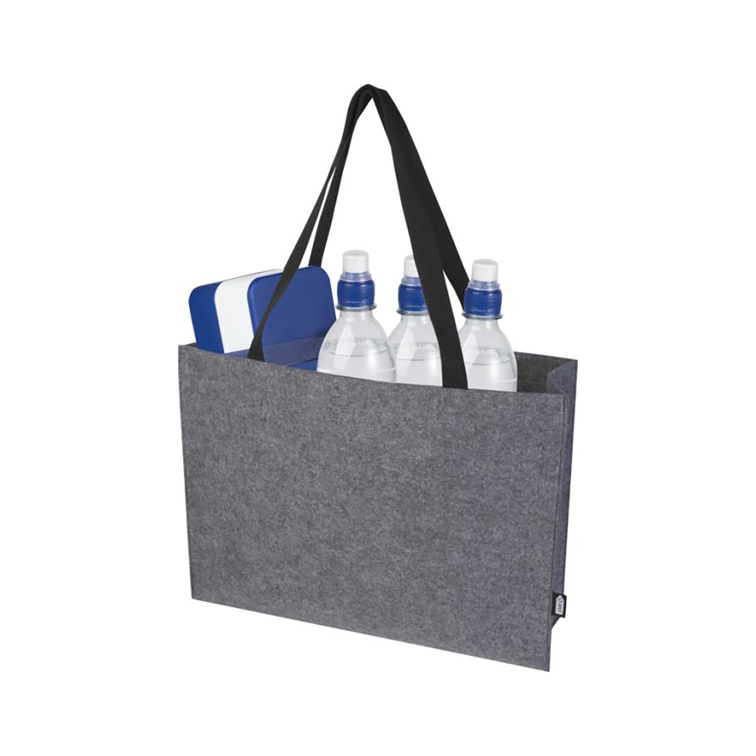 Sac shopping en feutre Mia - Recyclé | 20 L | Bouton de fermeture