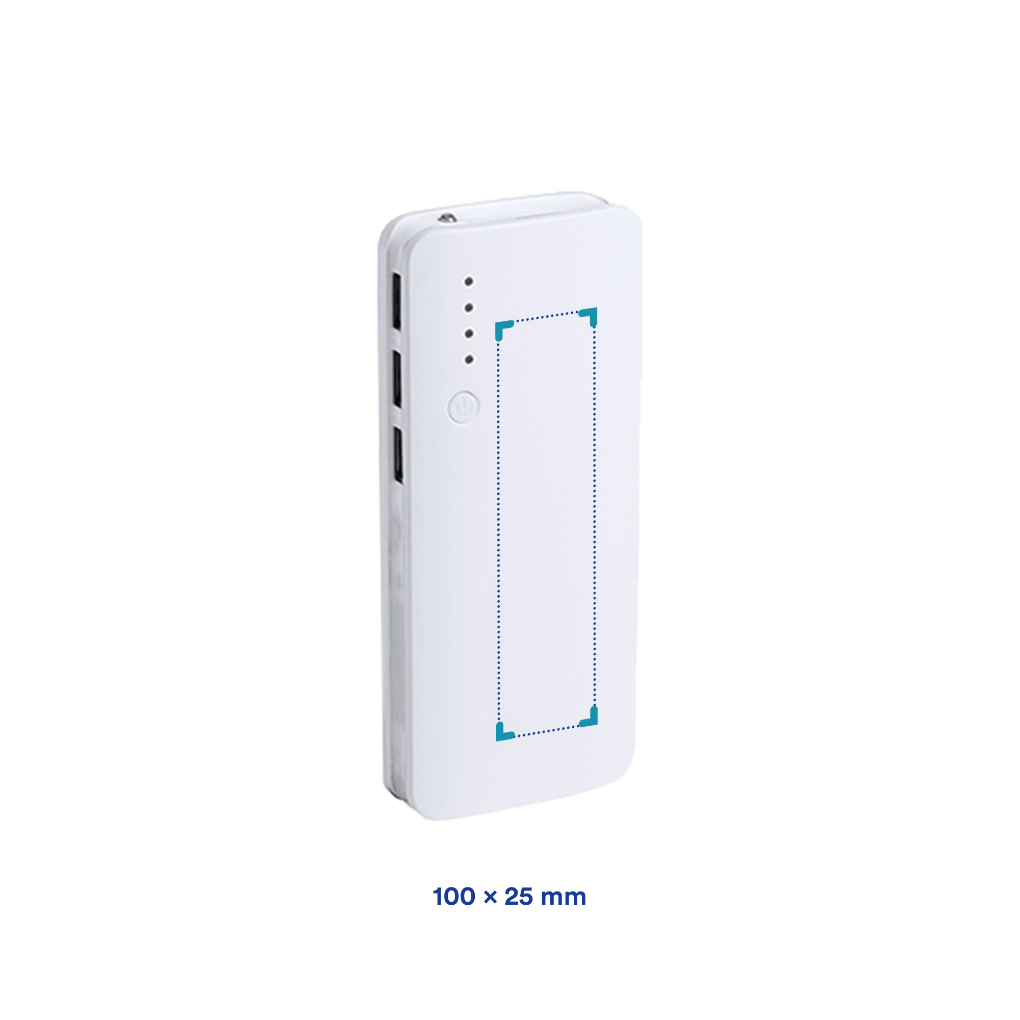 Powerbank Dean - 10.000 mAh | 3 poorten | LED zaklamp