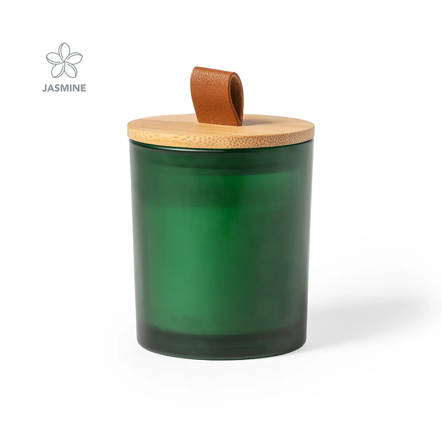 Candela profumata in vetro – Coperchio in bambù | Riutilizzabile | Naturale | Decorativa