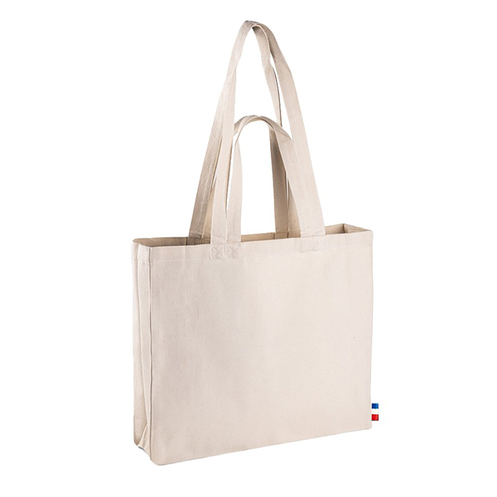 Sac en coton Goodjour - 220 gr/m2 | Fabriqué en France | Double anses | Avec soufflet