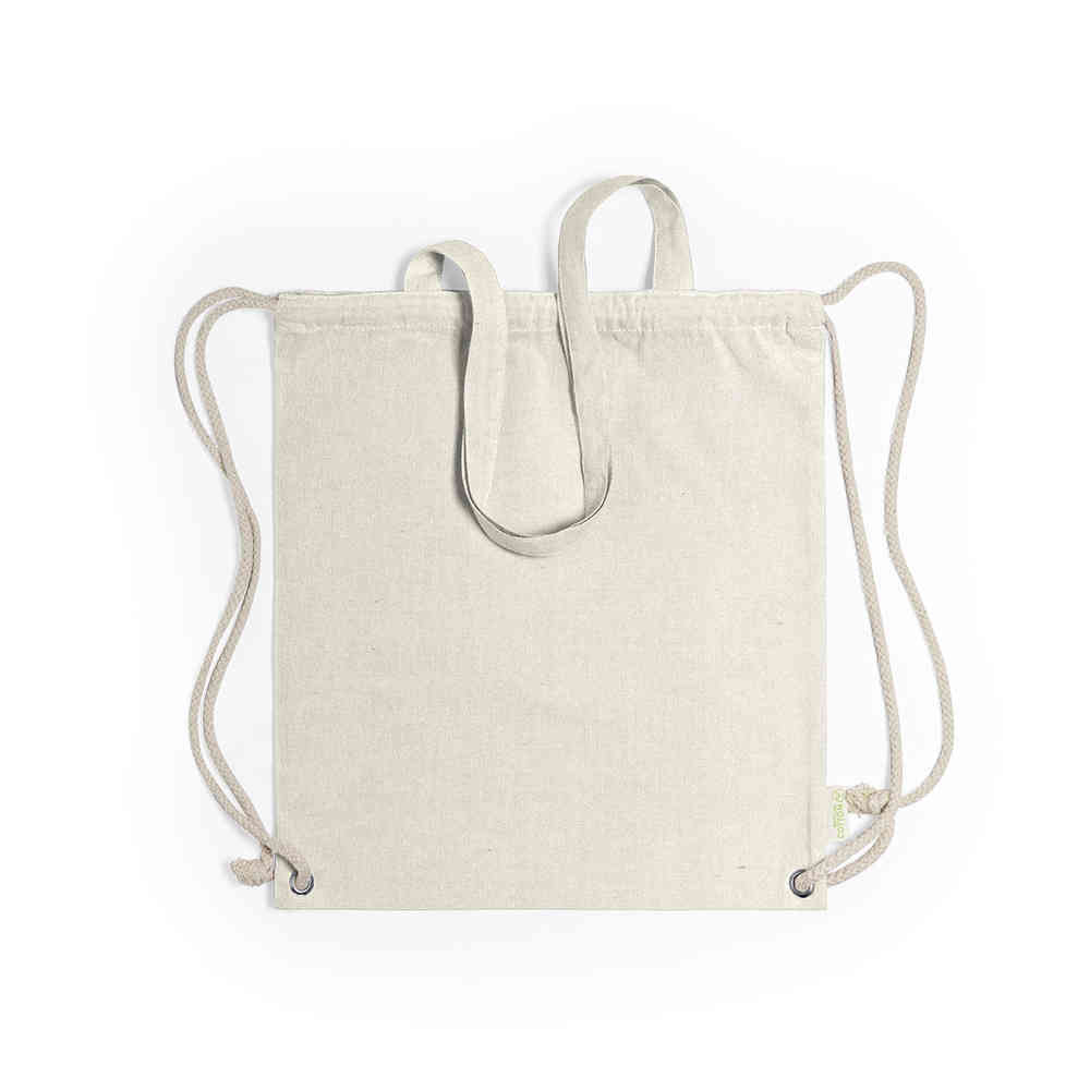 Sac à dos en coton recyclé | 140 g/m² | Cordon de serrage
