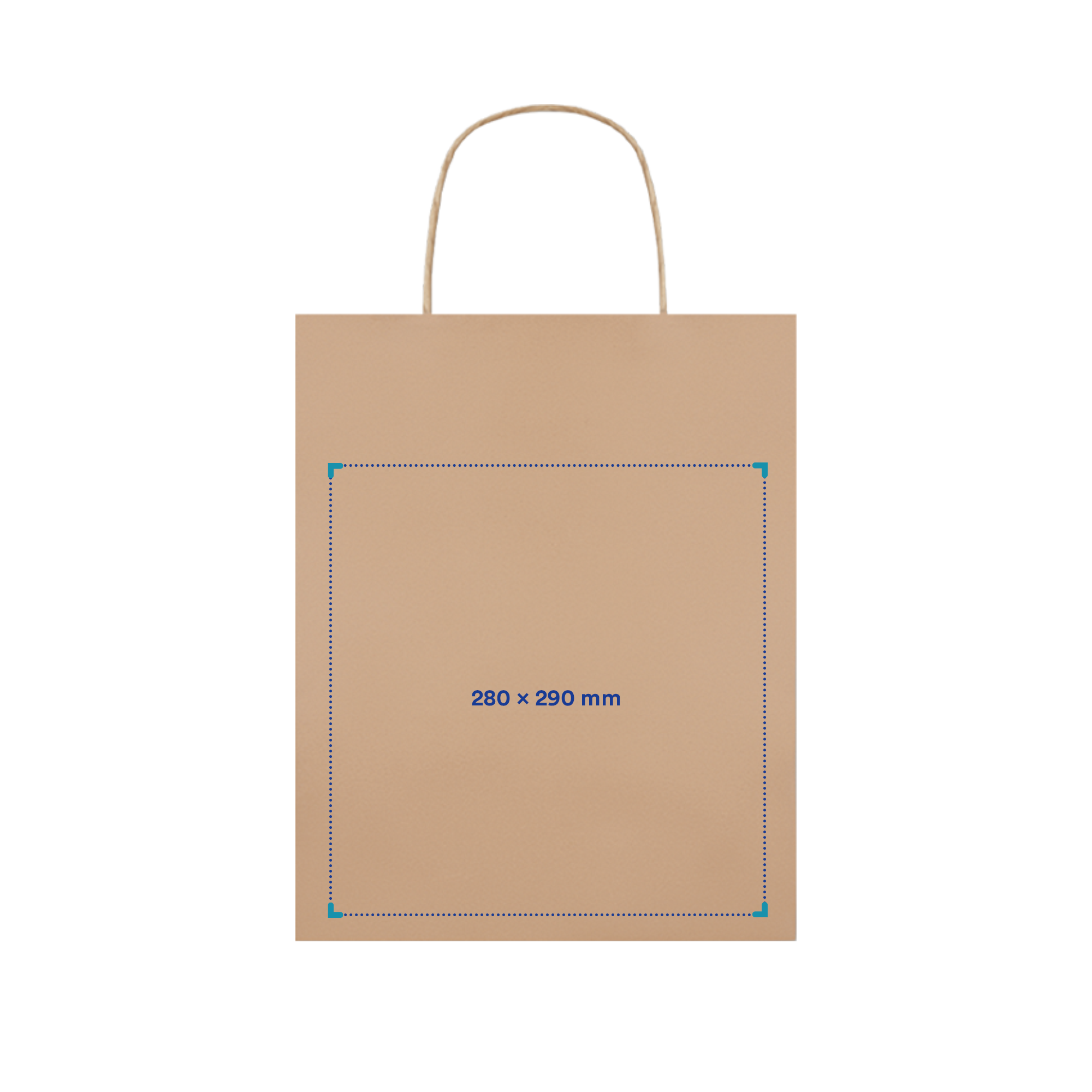 Papiertüte Nala - DIN A3 | Weiß/Braun | 1-4 Farbdruck