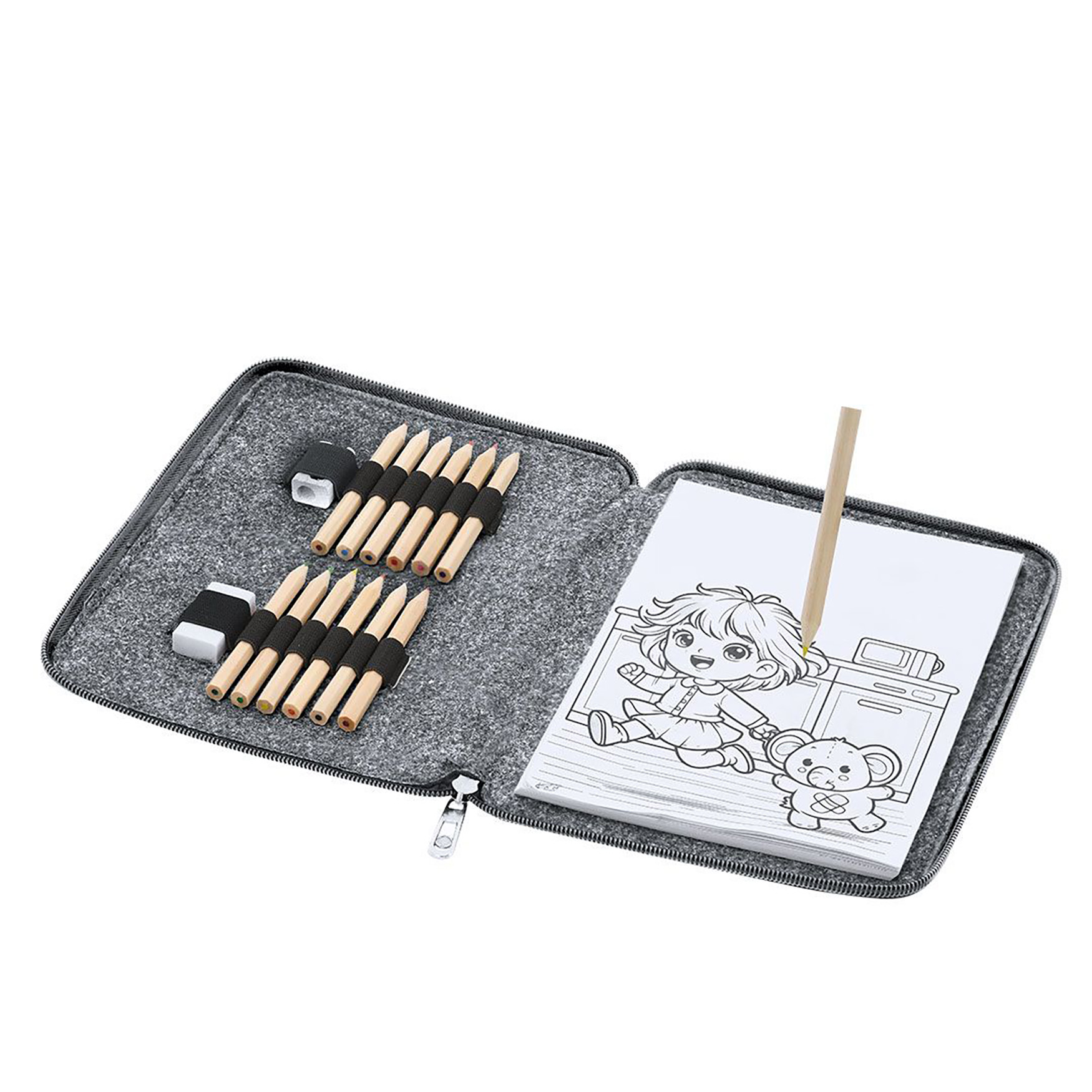 Set colori - Feltro RPET | 11 matite | Astuccio