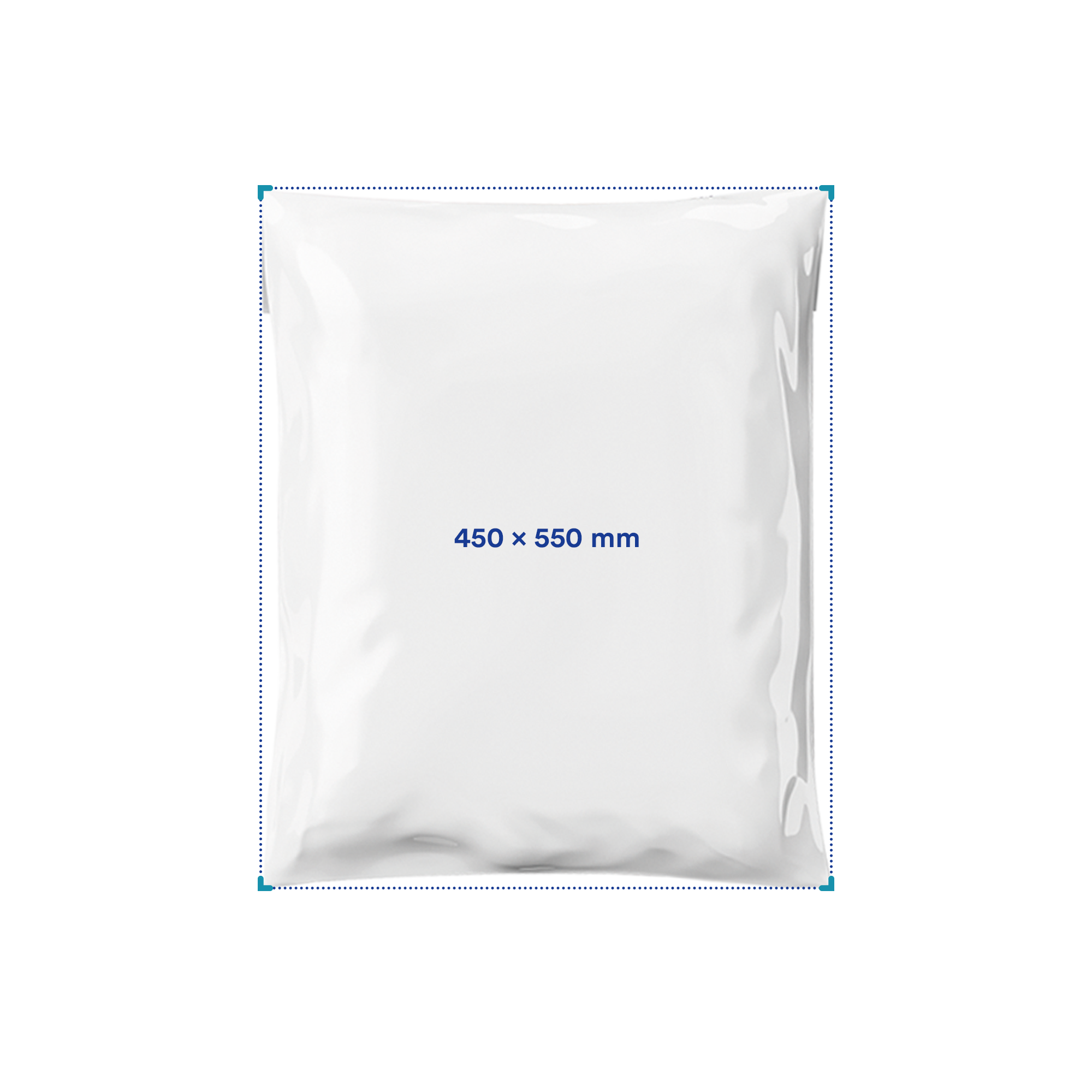 Versandtasche "Arvid" - groß | 45 x 55 + 4 cm | Plastikfolie | 1 Streifenverschluss
