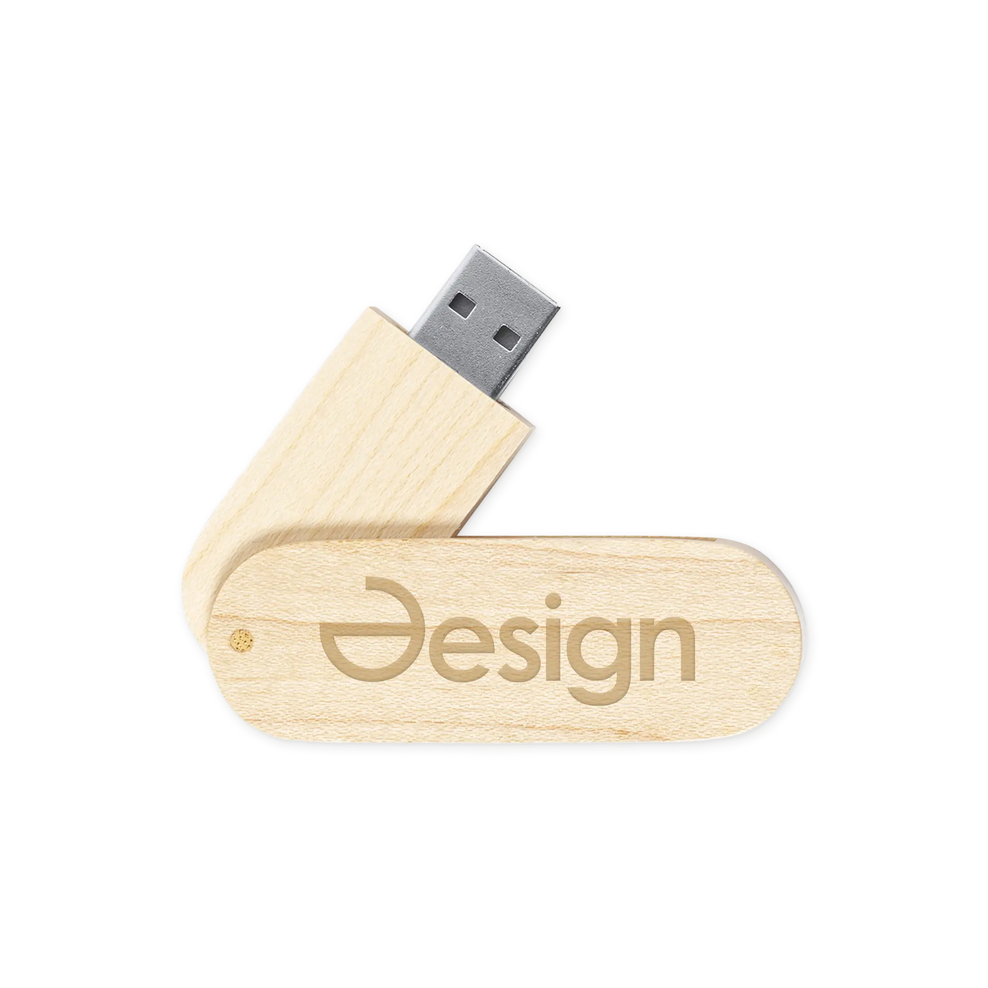 USB-stick Viona – 16GB | Hout | Draaisysteem | Compact | Natuurlijke Look