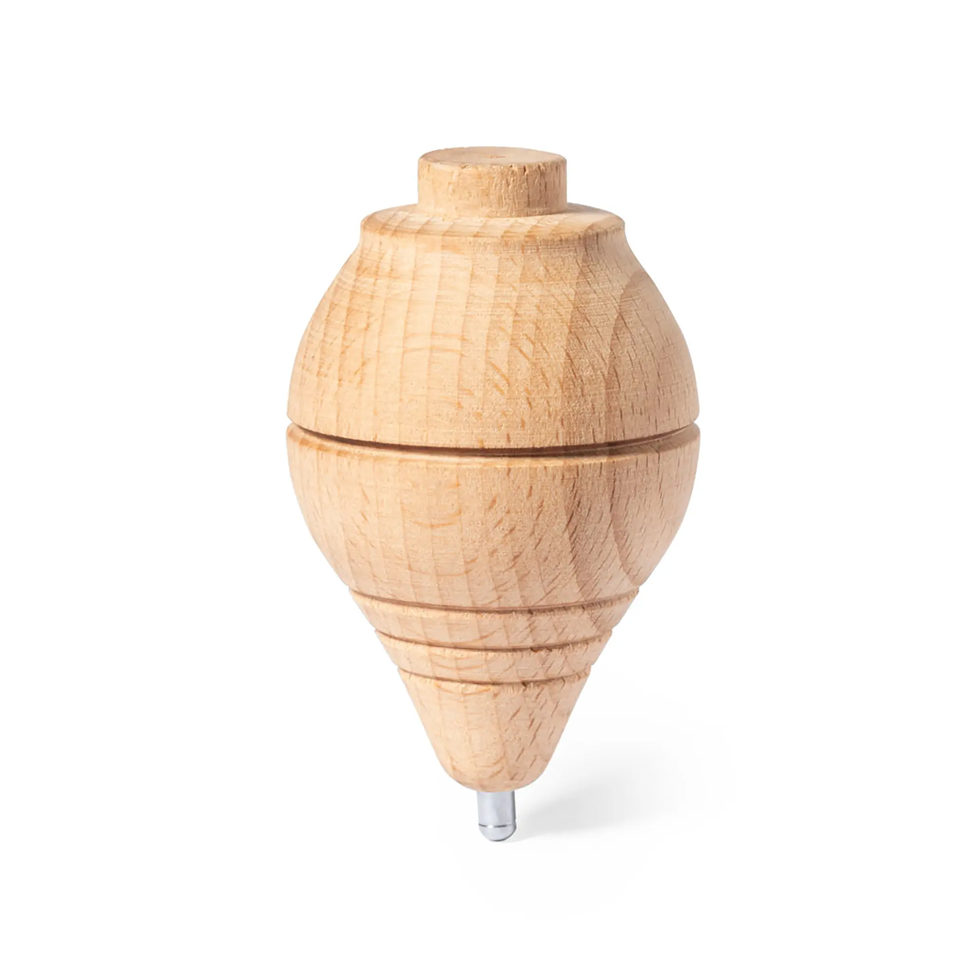 Holz-Kreisel – Handbetrieb | Kompakt | Klassisches Spielzeug | Werbegeschenk