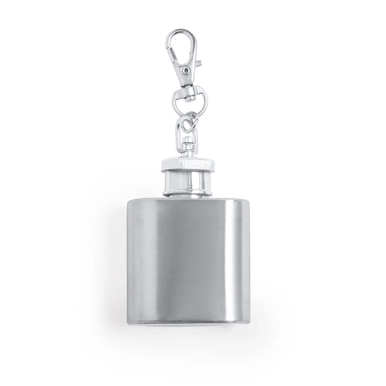 Mini-Flachmann Schlüsselanhänger – Edelstahl | 30 ml | Mit Verschluss